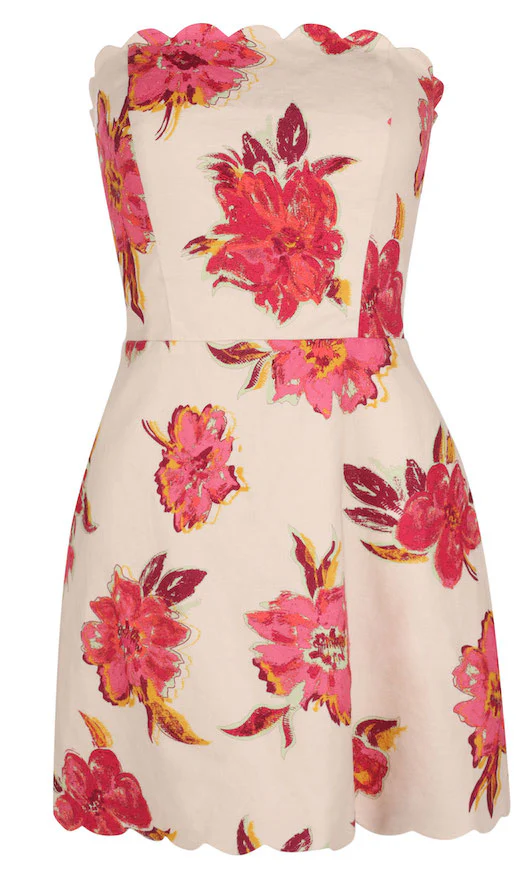 Abbey Mini Dress - Pink Hibiscus - Image 4