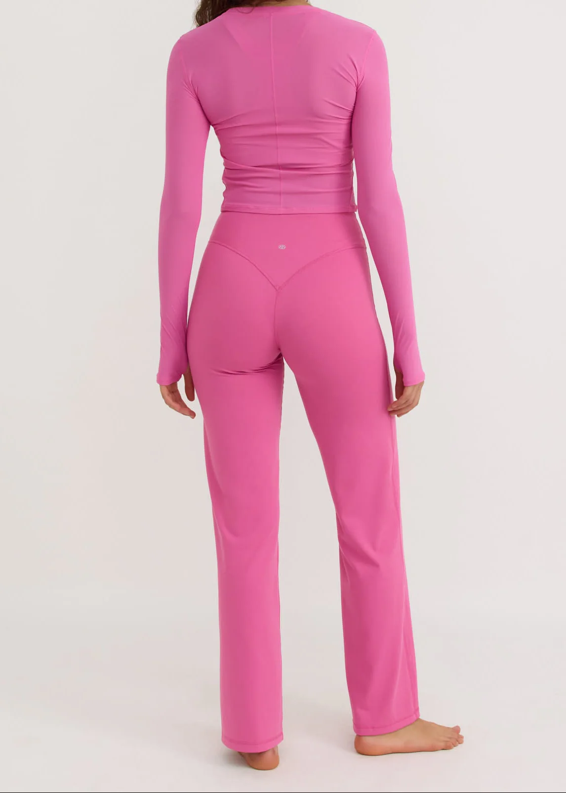 Active Mesh Long Sleeve Tee - Pink - Image 2
