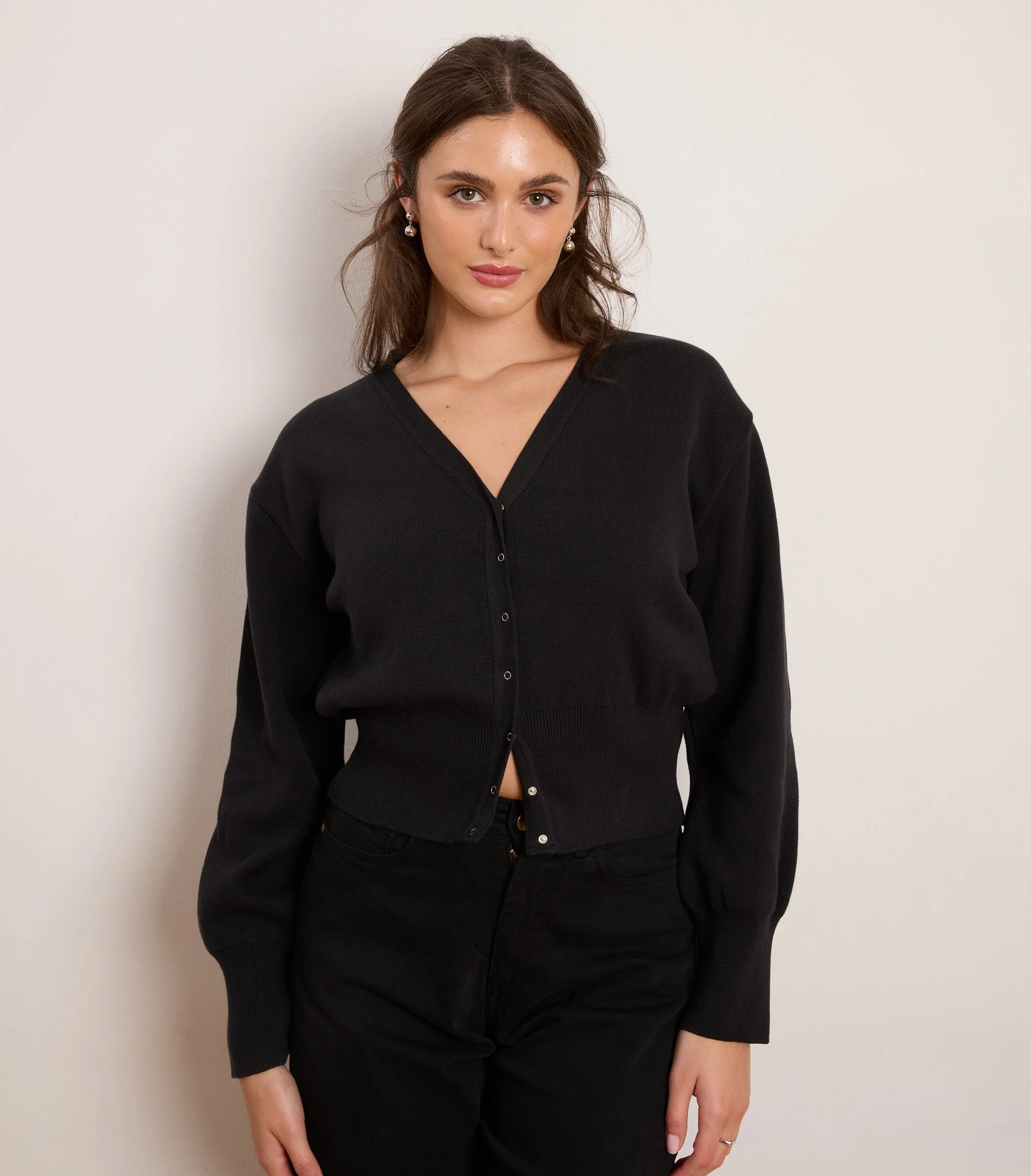 Amelia Barrel Leg Pants - Black - Image 3