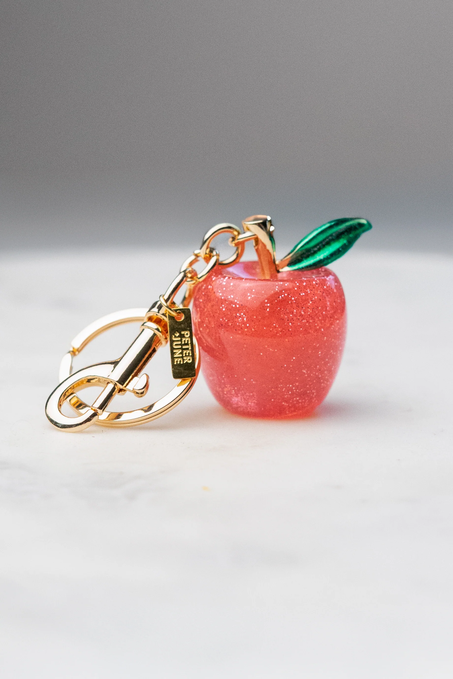 Apple Jax Bag Charm - 18K Gold Plated + Pink - Image 2