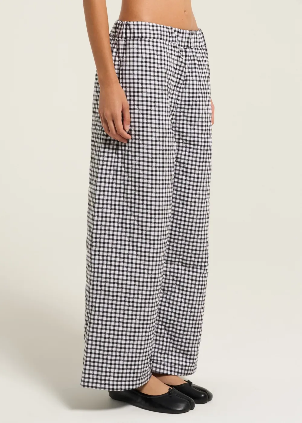 Aretha Quilted Pants - Black/White - Image 2