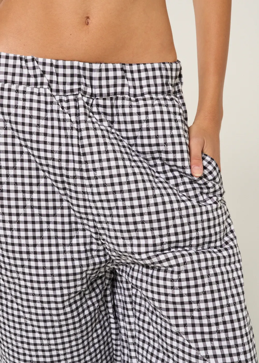 Aretha Quilted Pants - Black/White - Image 4