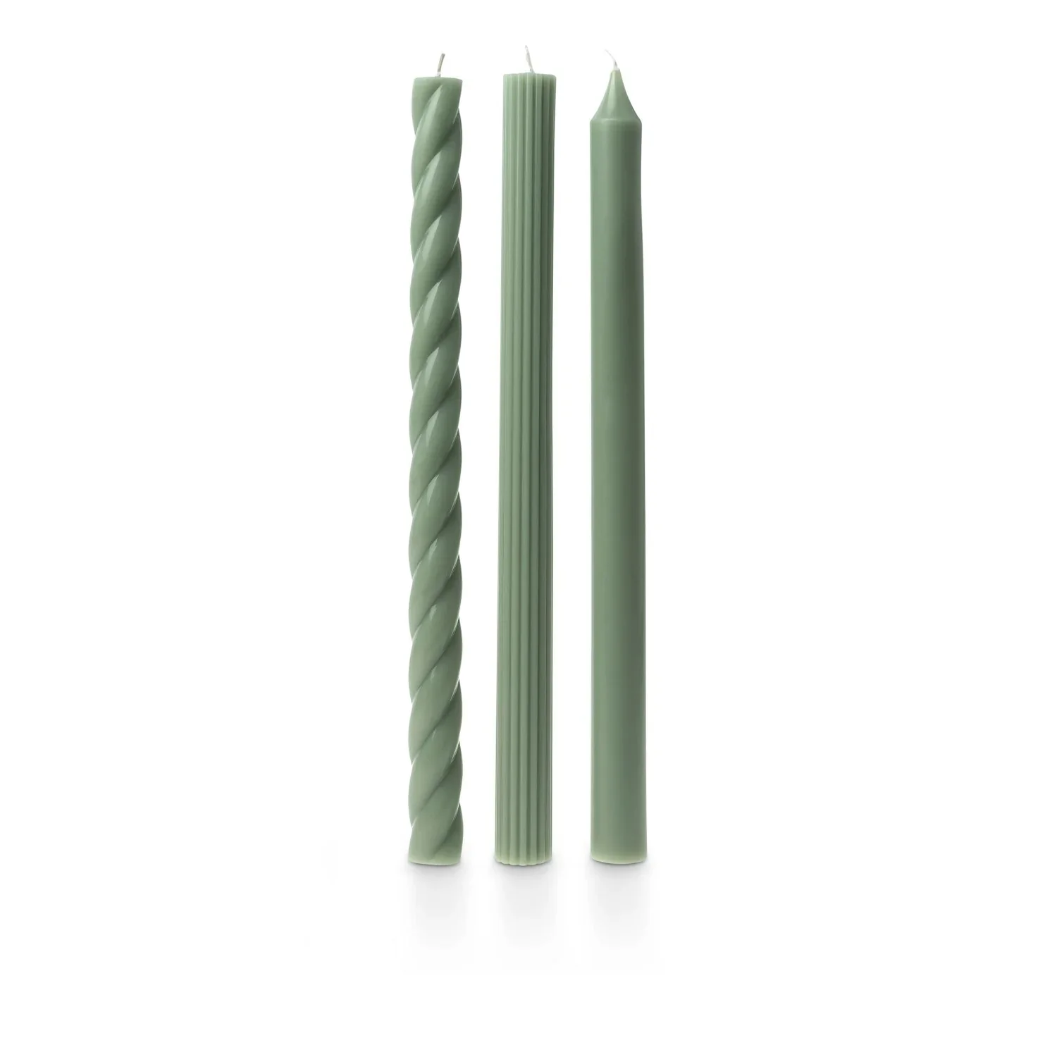Assorted Candle Tapers 3-Pack - Sage - Image 2
