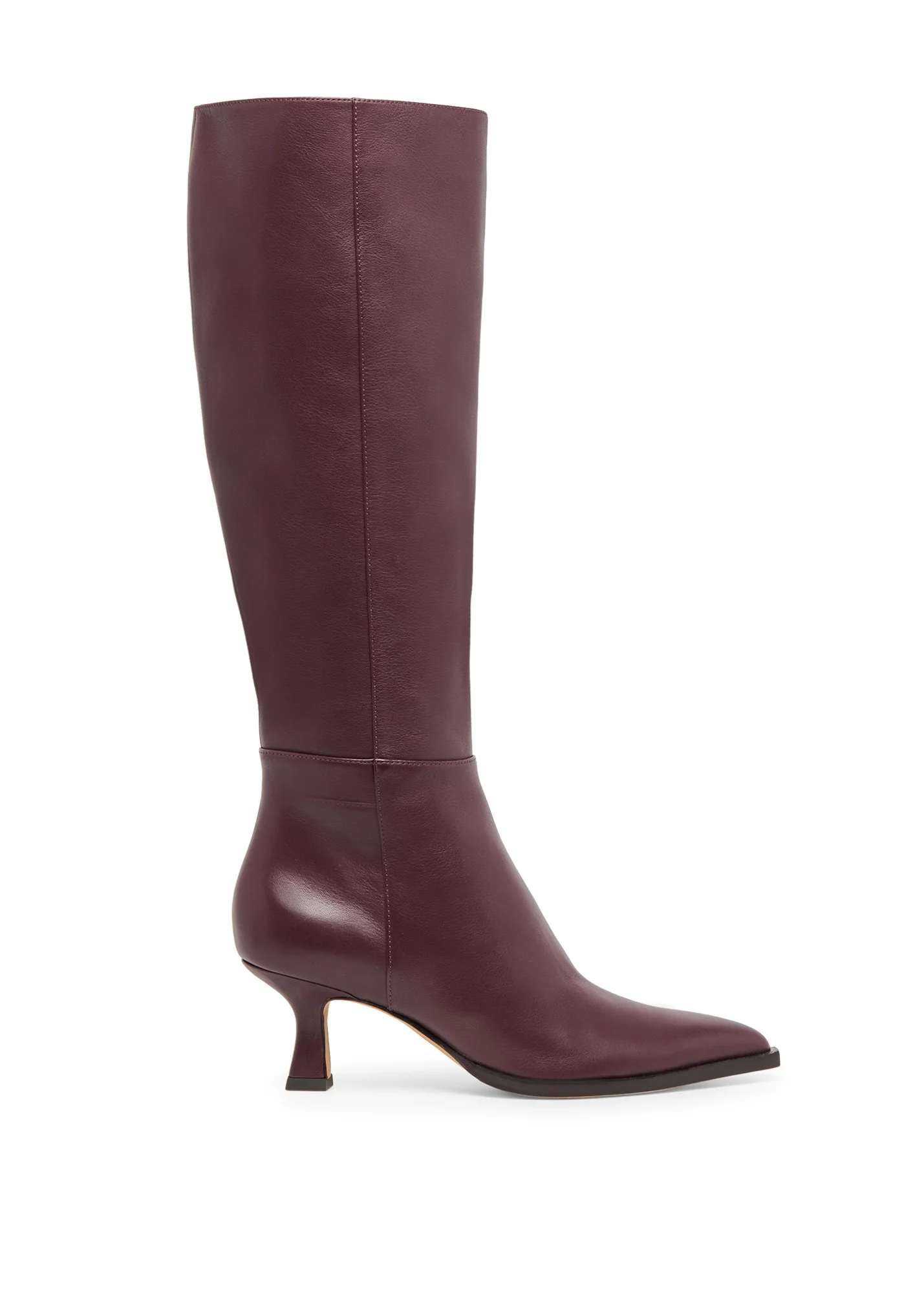Auggie Boots Wide Calf - Wine Leather - Image 2