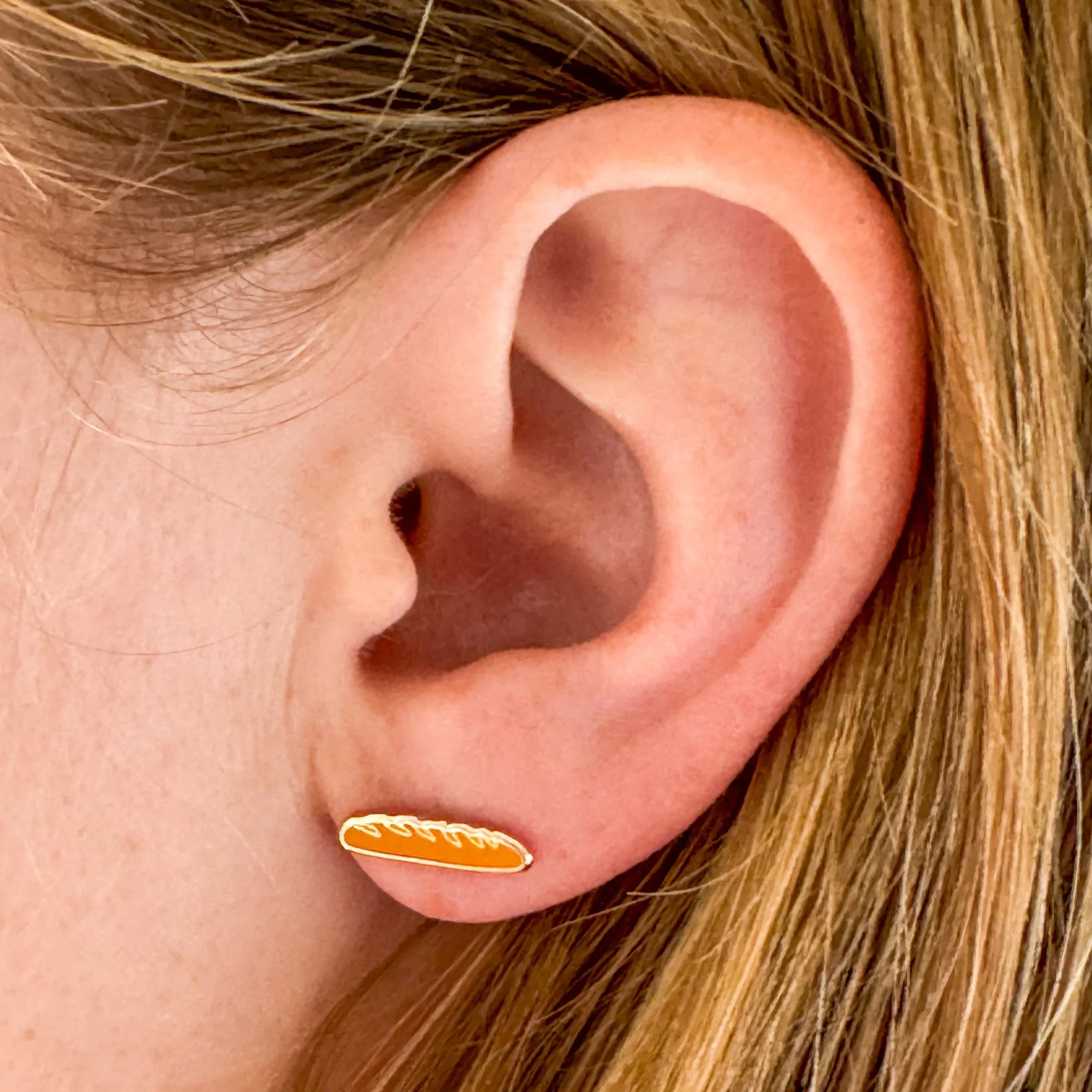 Baguette Enamel Earrings - Image 2