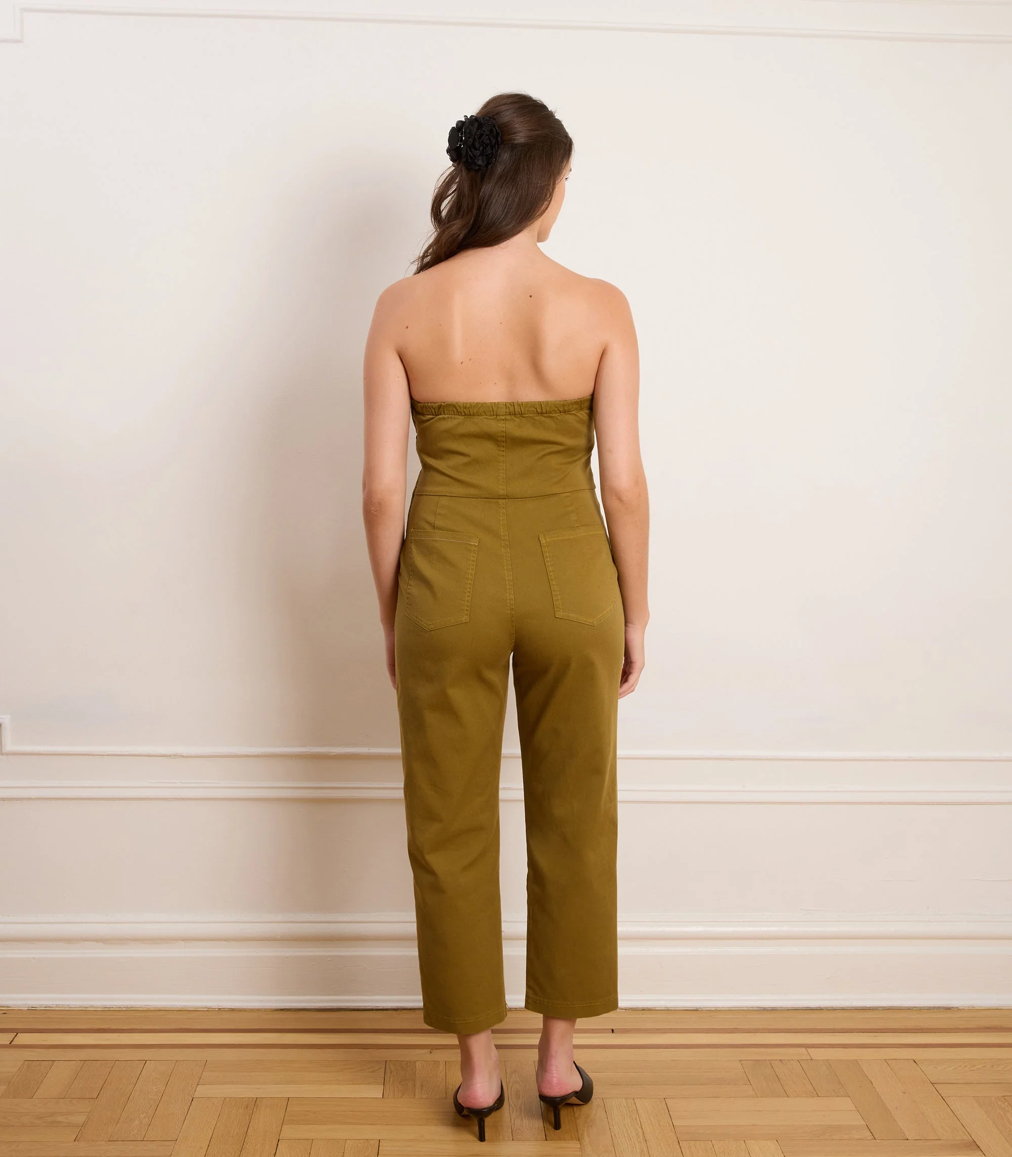 Beverly Strapless Jumpsuit - Chartreuse - Image 2