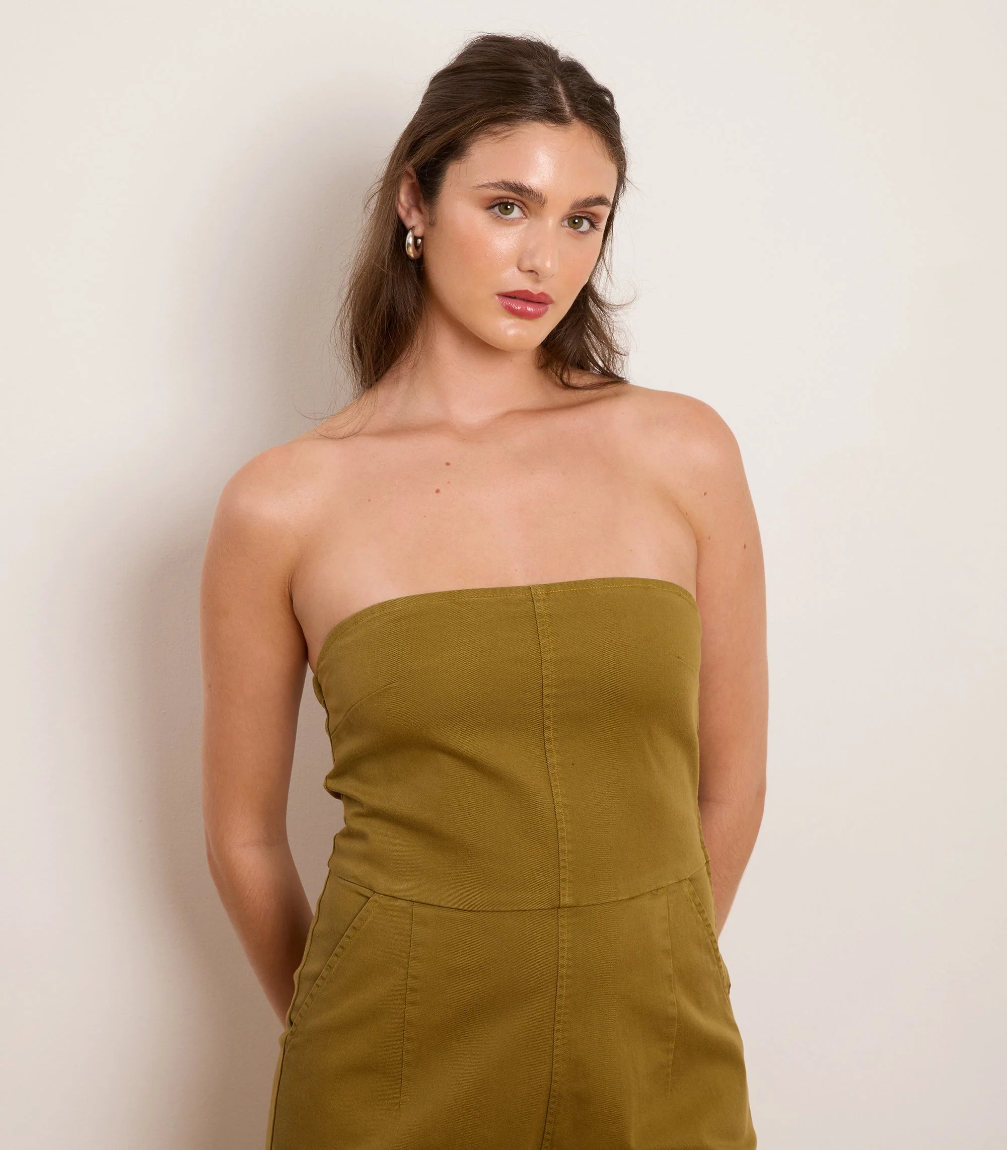 Beverly Strapless Jumpsuit - Chartreuse - Image 3