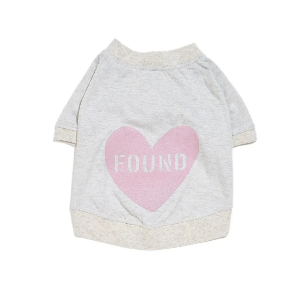 Big Full Heart Animal T-Shirt - Heather Gray & Mauve