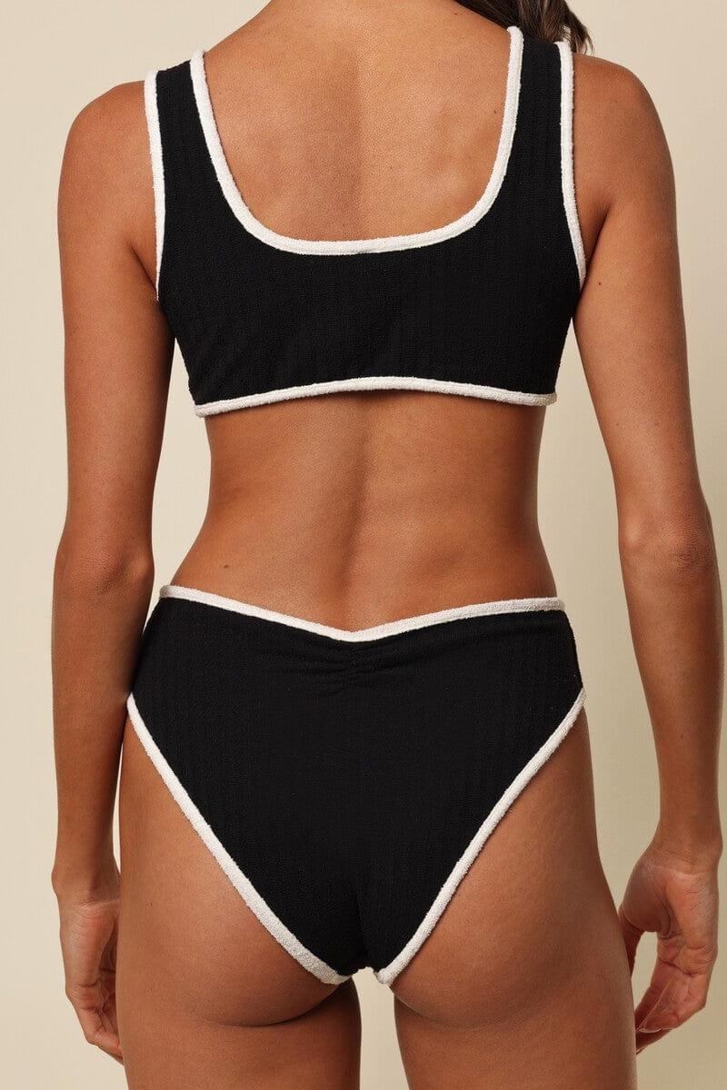 Black (Cream Binded) Terry Rib Ky One-Piece - Image 4