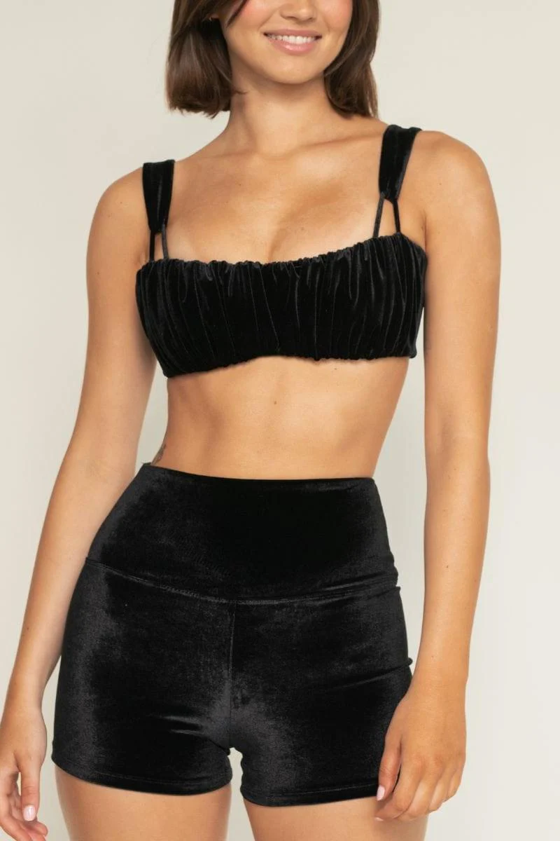 Black Velvet Micro Bike Short - Image 4
