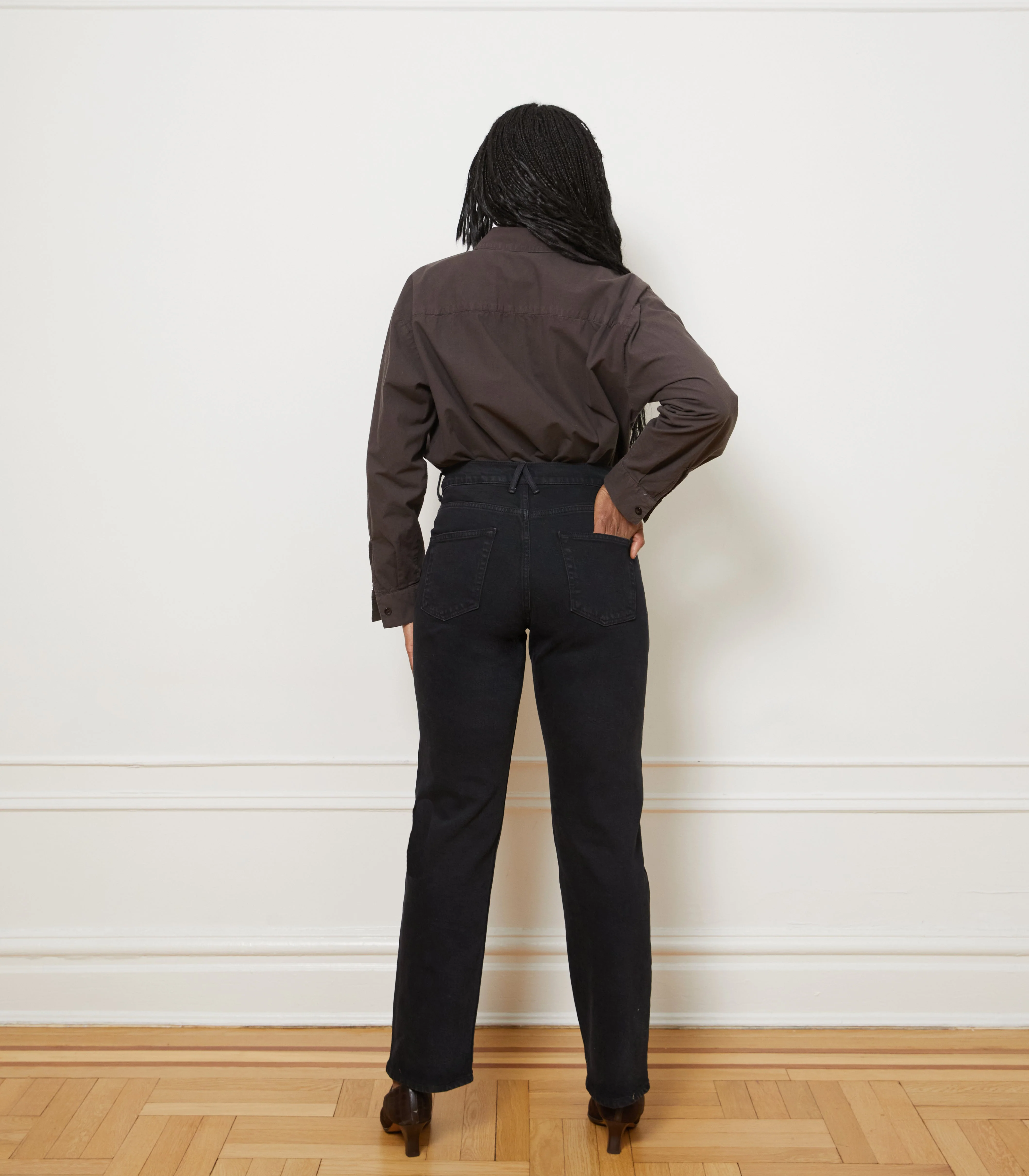 Winona High Rise Stovepipe Jeans - Black - Image 5