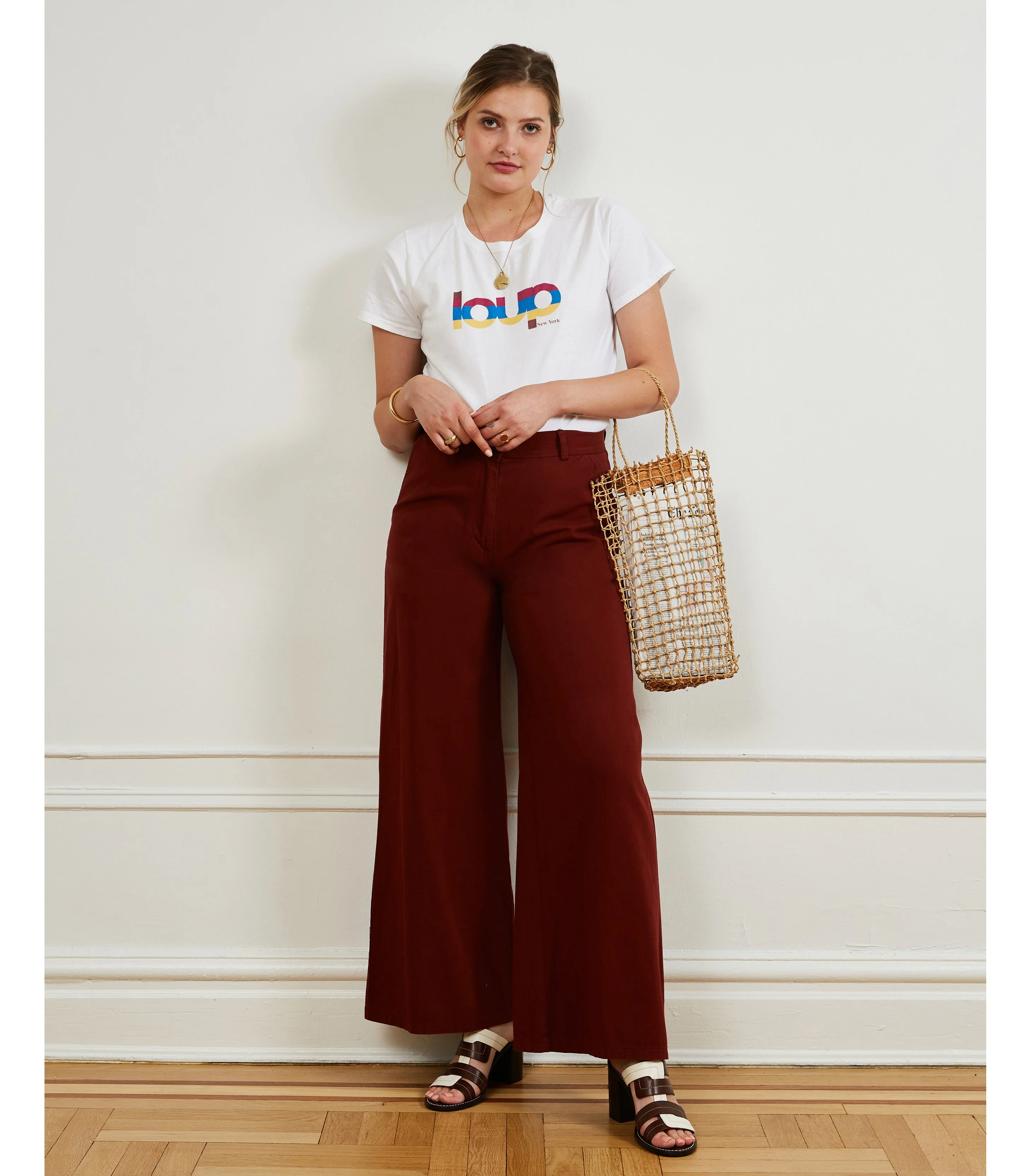 Brigitte Wide-Leg Trouser - Cocoa - Image 3