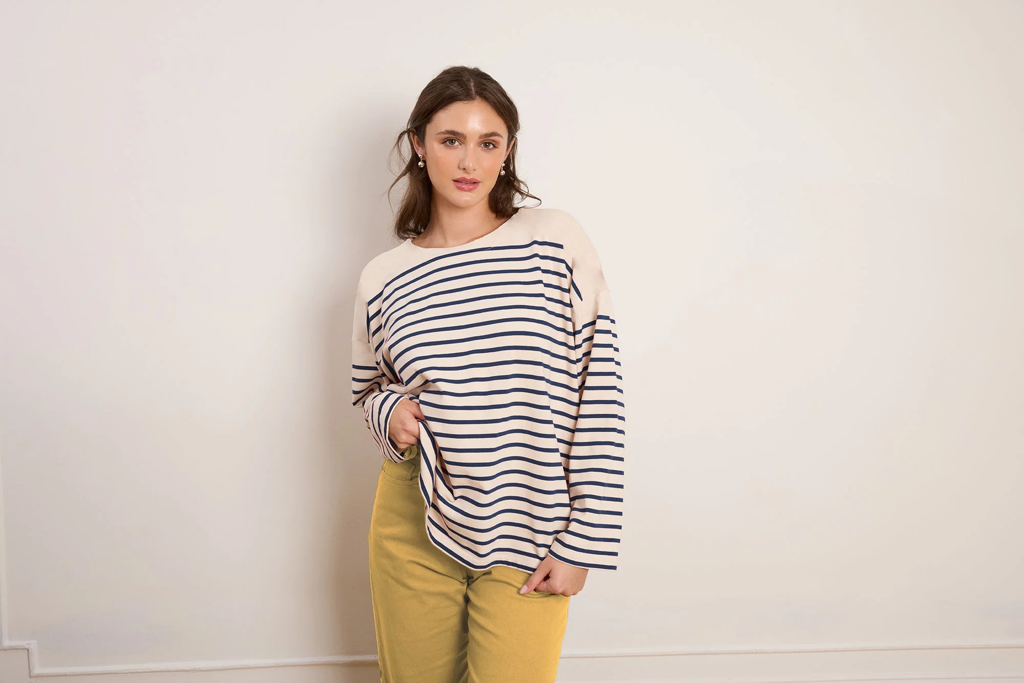 Amelia Barrel Leg Pants - Burnt Khaki - Image 3