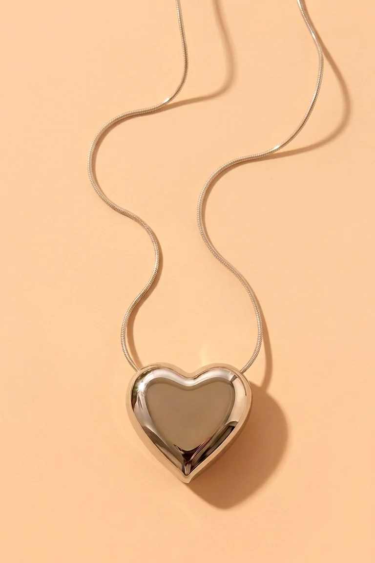 Can't Heartly Wait Necklace - Stainless Steel - Image 2