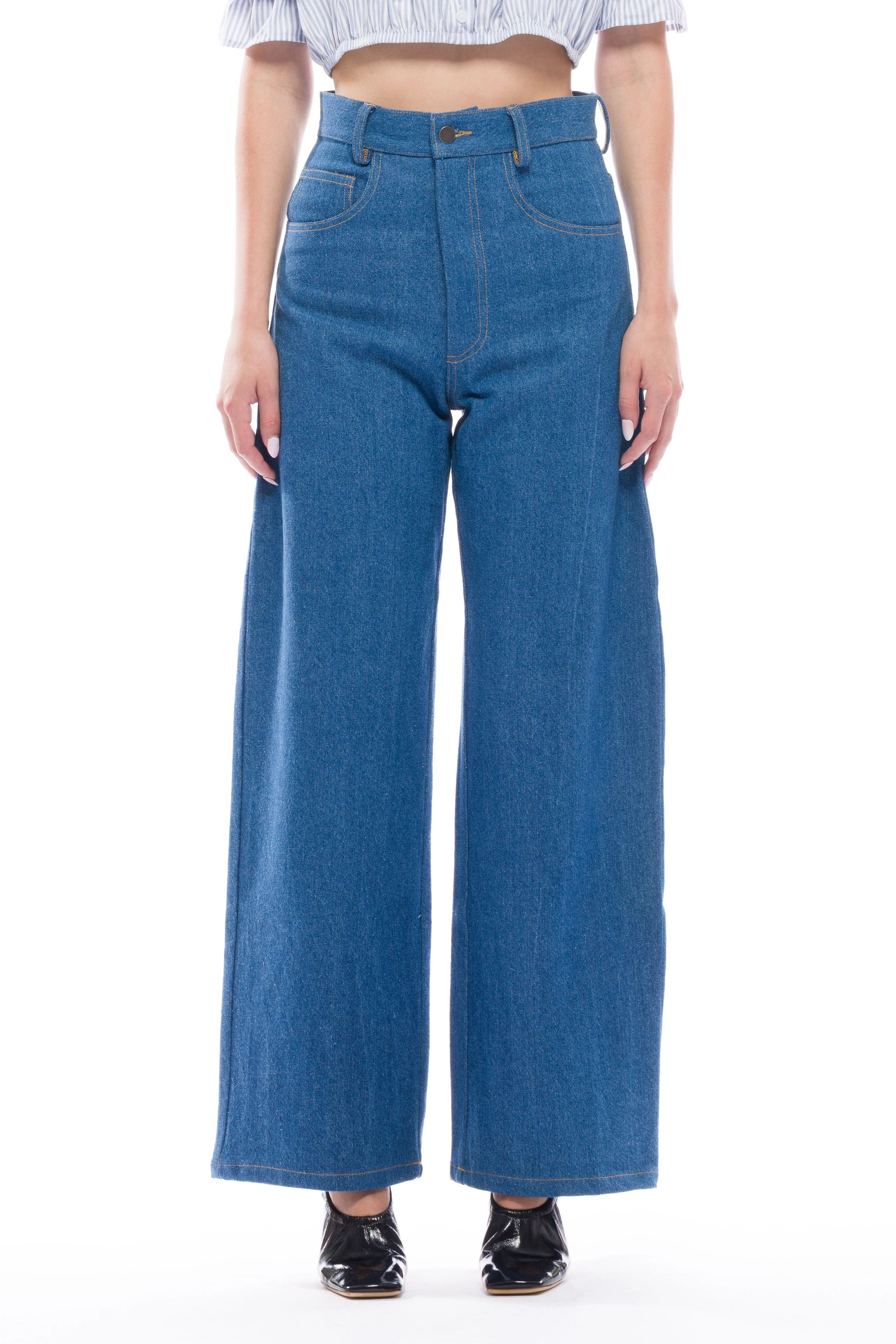 Coco Cowboy Cut Pants - Light Indigo - Image 2