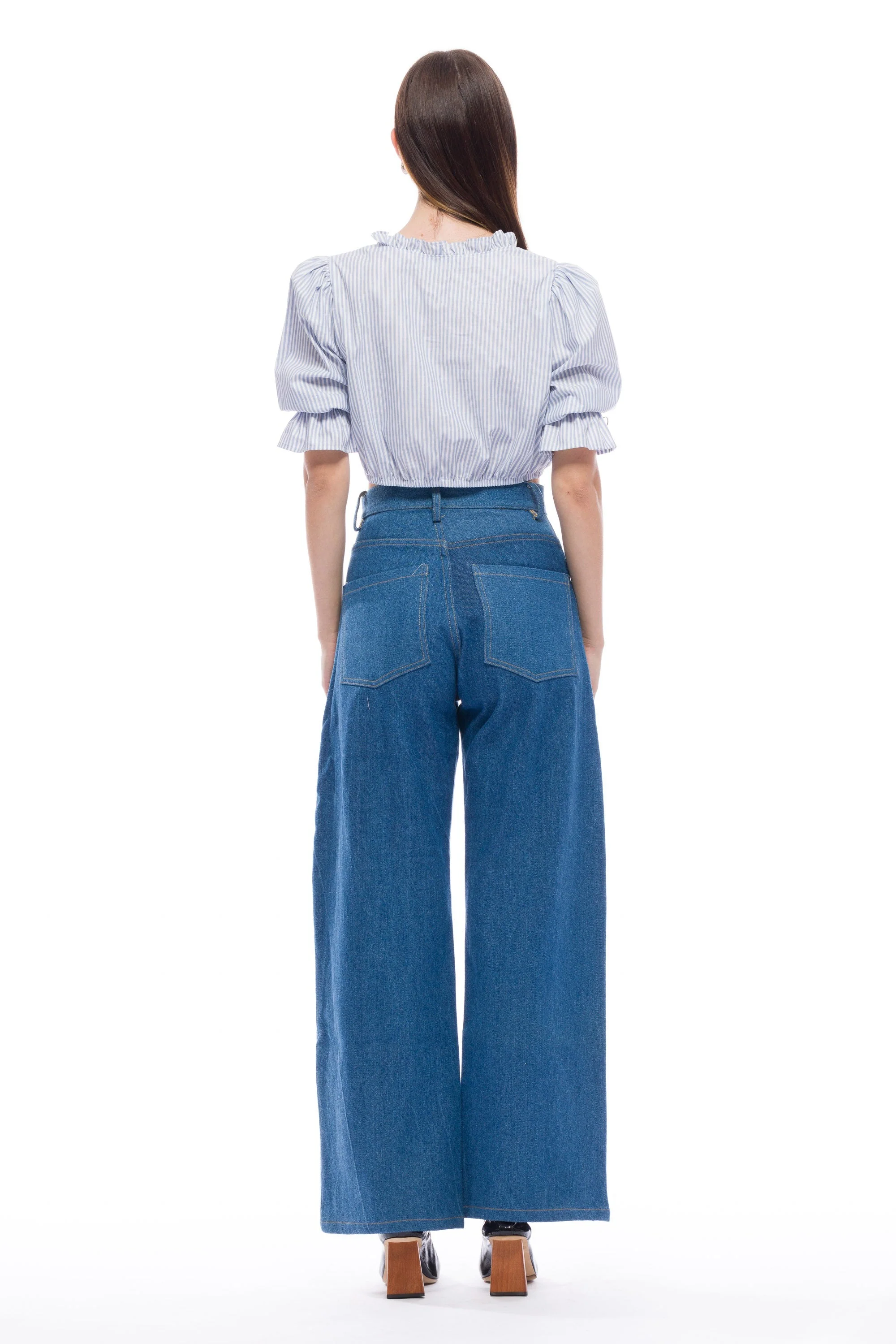 Coco Cowboy Cut Pants - Light Indigo - Image 3