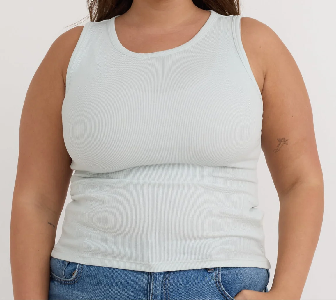 Core Rib Tank Top - Dewdrop - Image 3