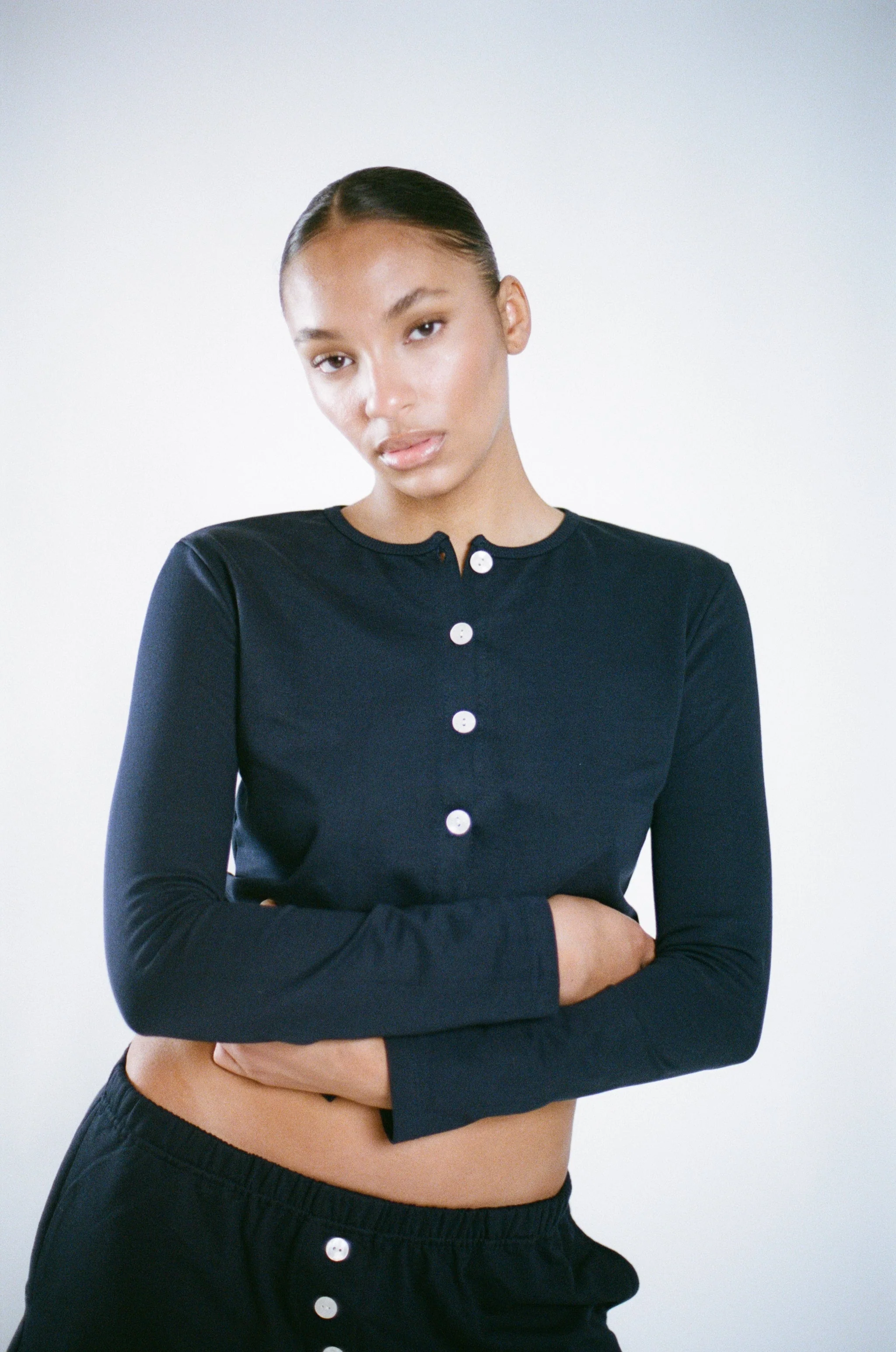 Cotton Cardigan Navy