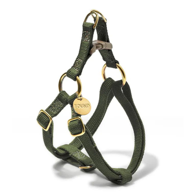 Cotton Cat & Dog Harness - Olive