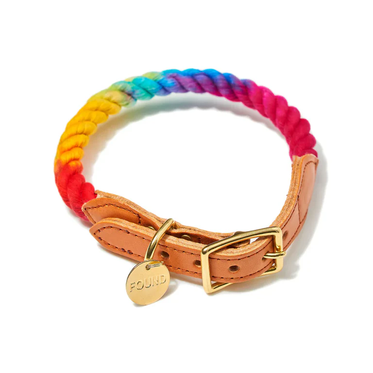 Cotton Rope Cat & Dog Collar - Prismatic Ombre