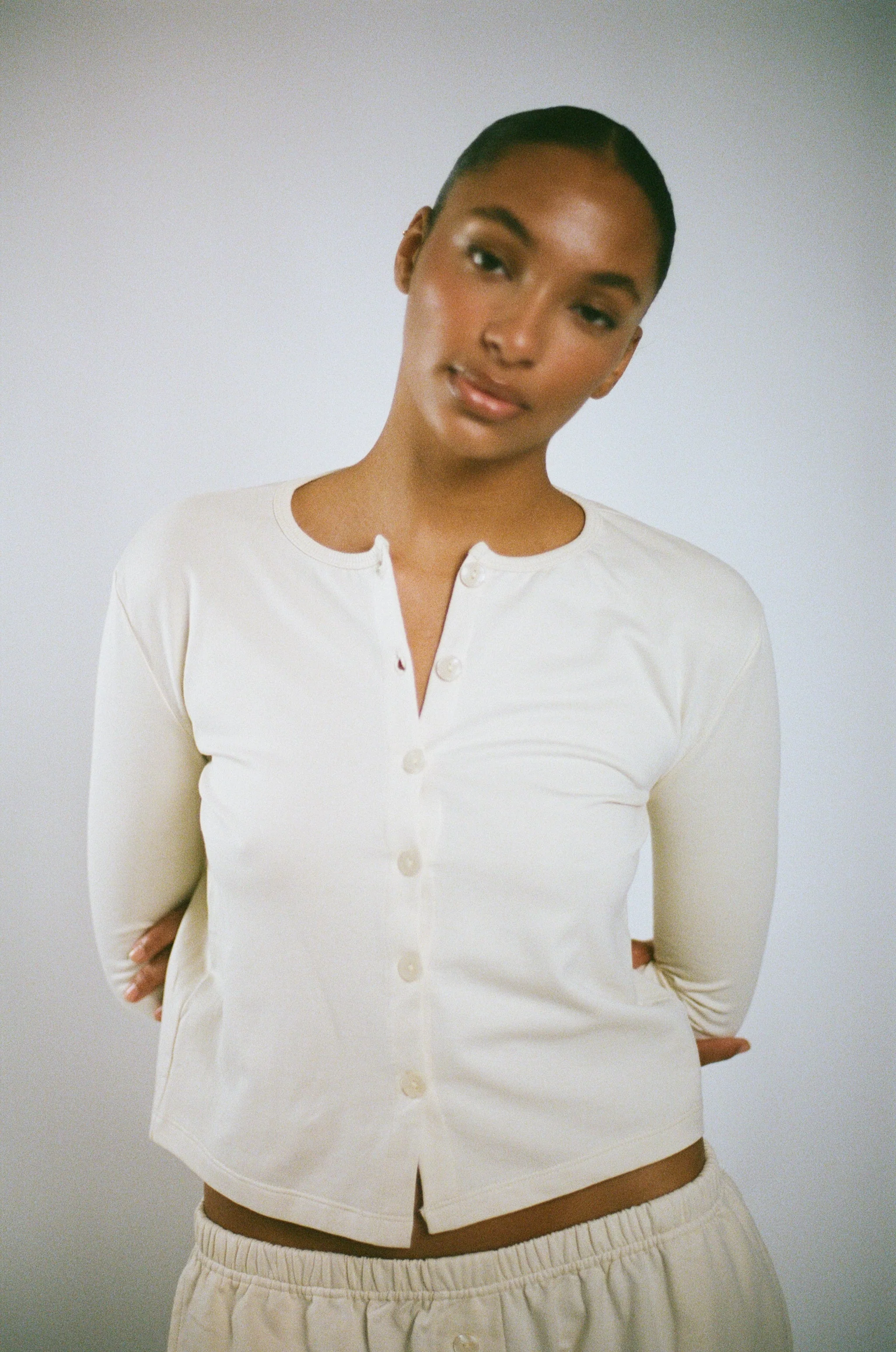 Cotton Shorts Cream - Image 3