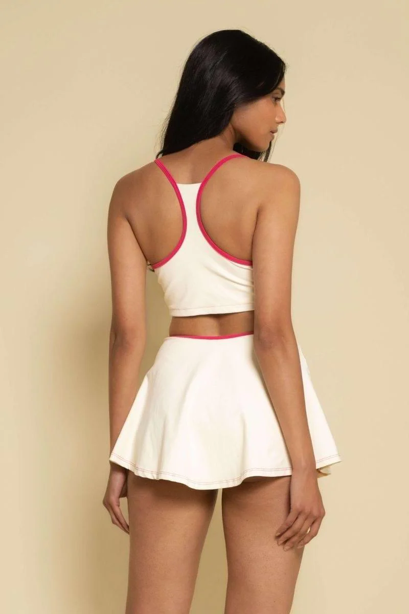 Cream Raspberry Binded Racerback Sport Top - Image 5