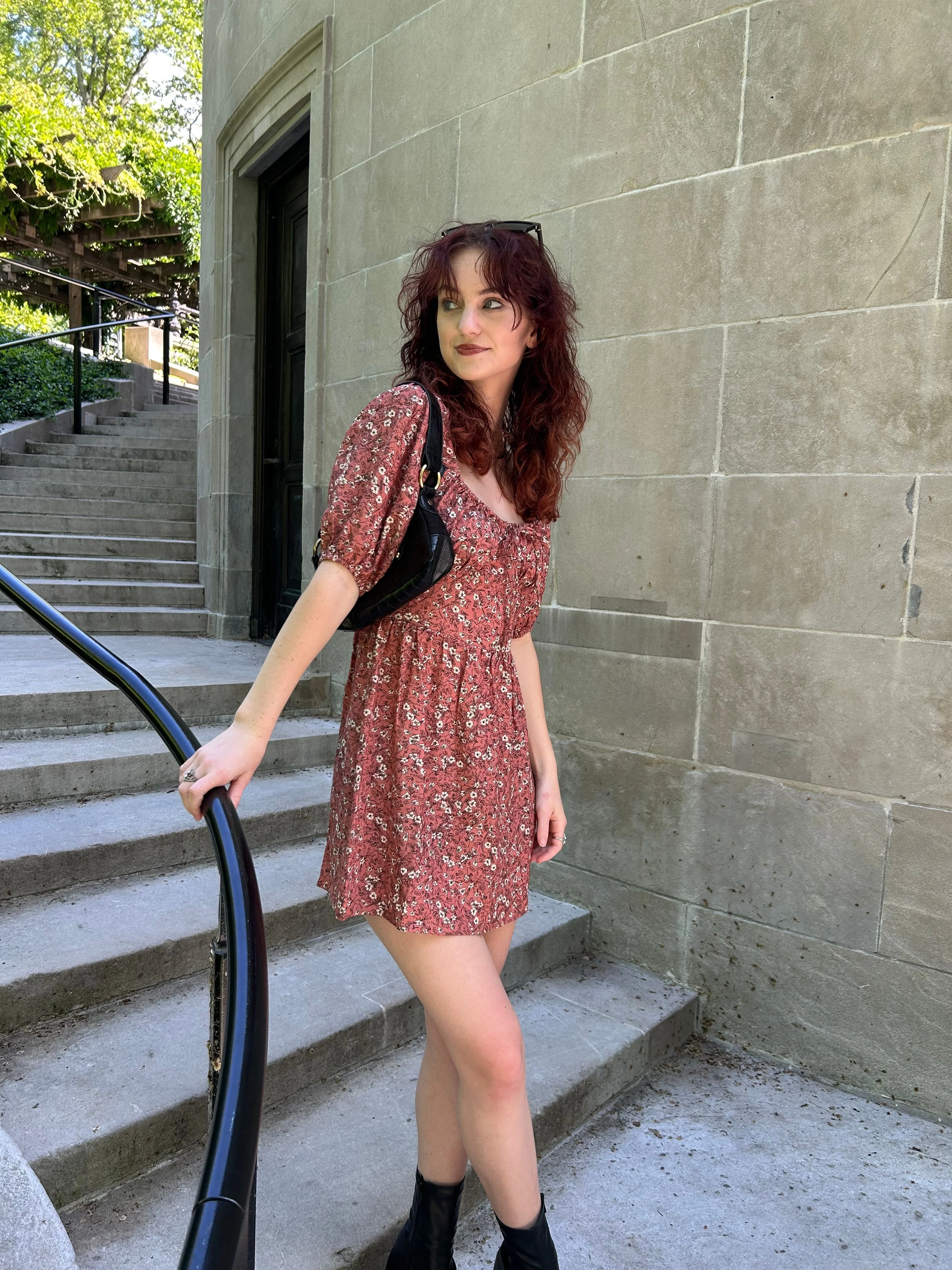 Dena Dress in Rhubarb Floral - Image 3