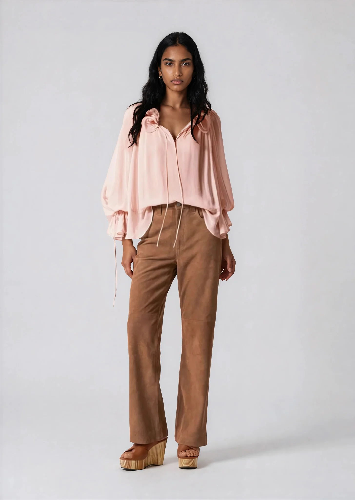 Melissa Suede Trousers - Brown - Image 2