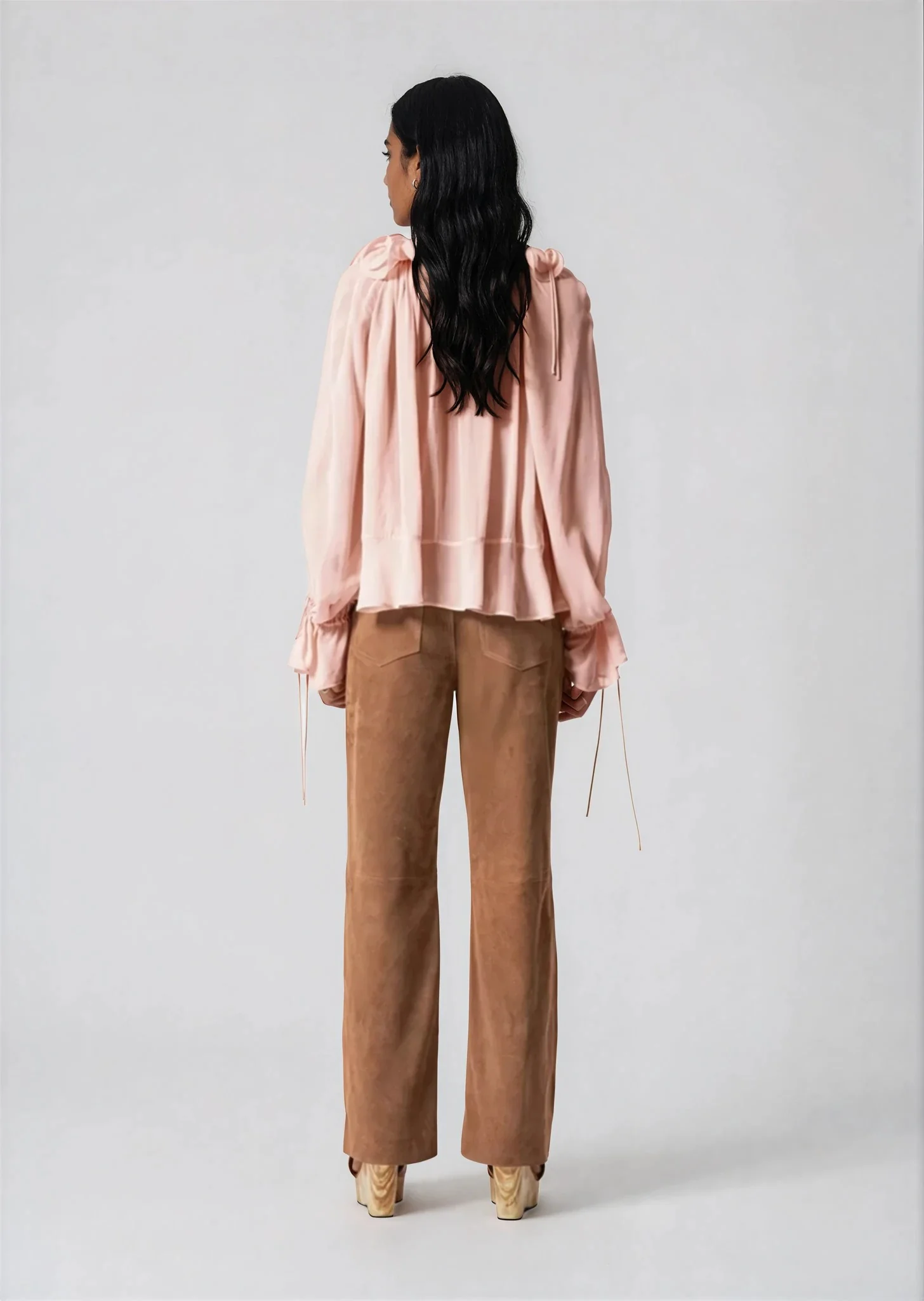 Melissa Suede Trousers - Brown - Image 5