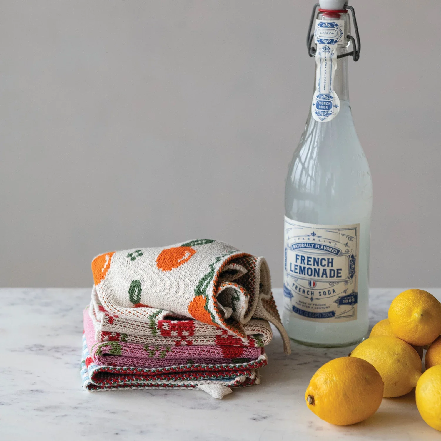 Fruit Cotton Knit Napkins, Set of 4 - Image 4