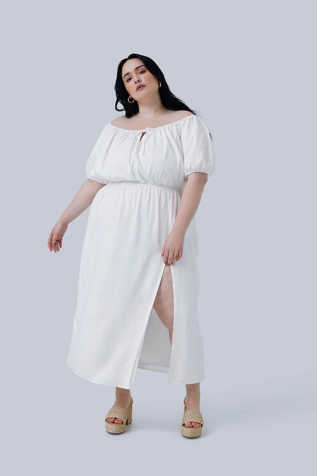 Gia Midi Dress - White