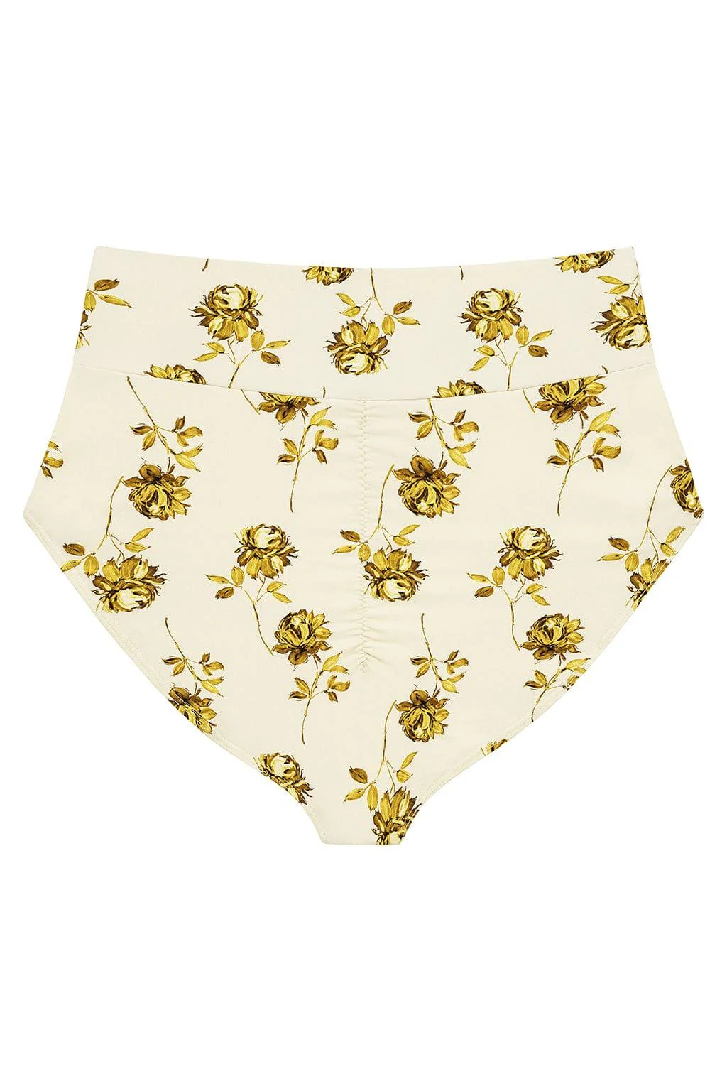 Gold Filigree Full Coverage High Rise Bikini Bottom - Image 3