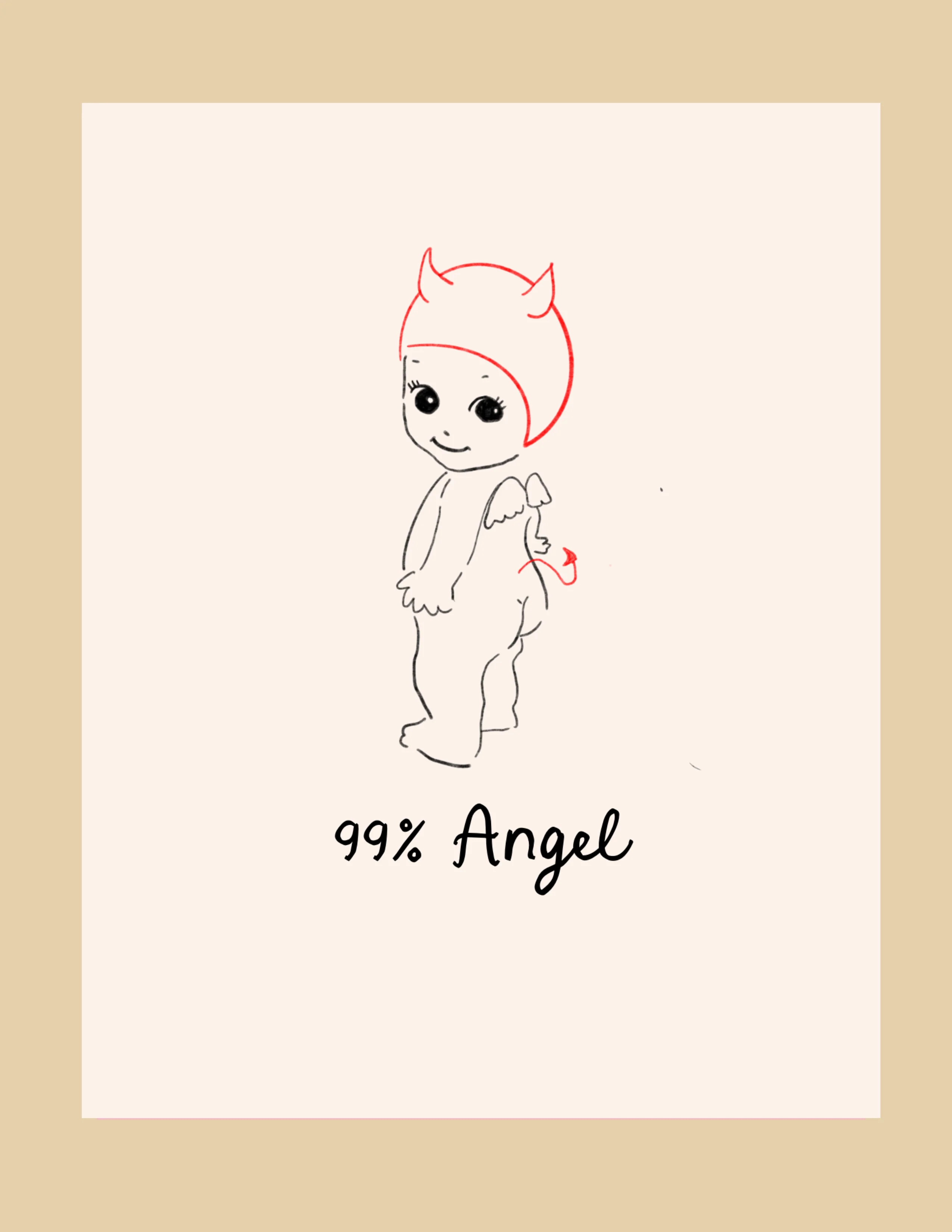 Greeting Card - 99% Angel - Image 2