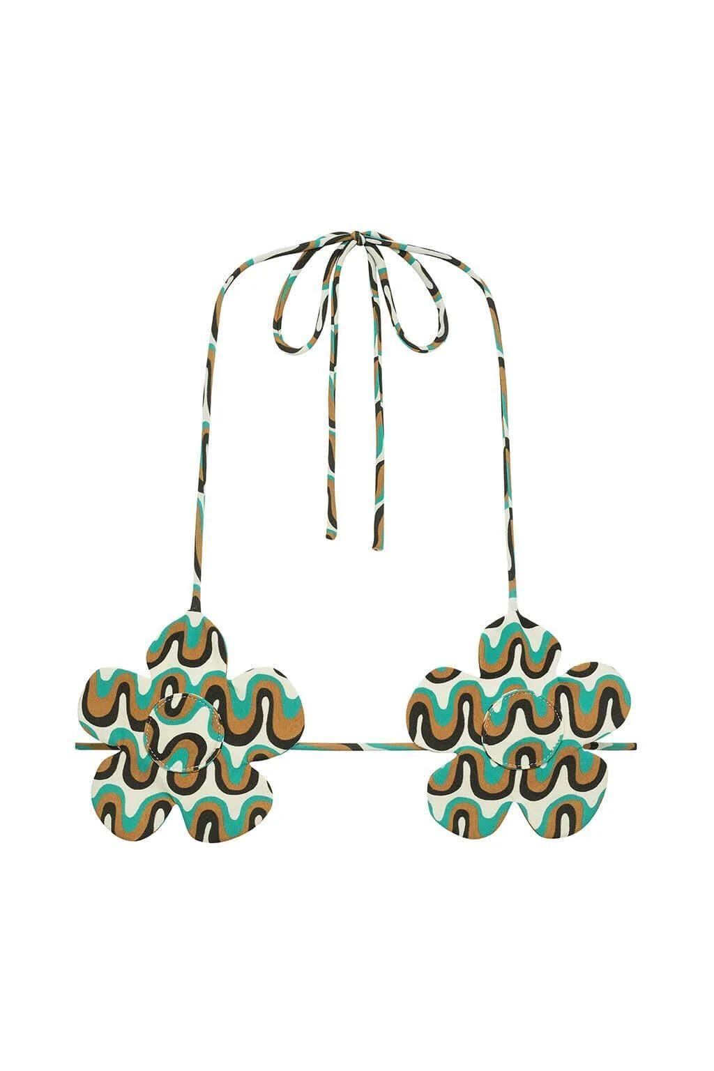 Groovy Binded Flower Bikini Top - Image 2