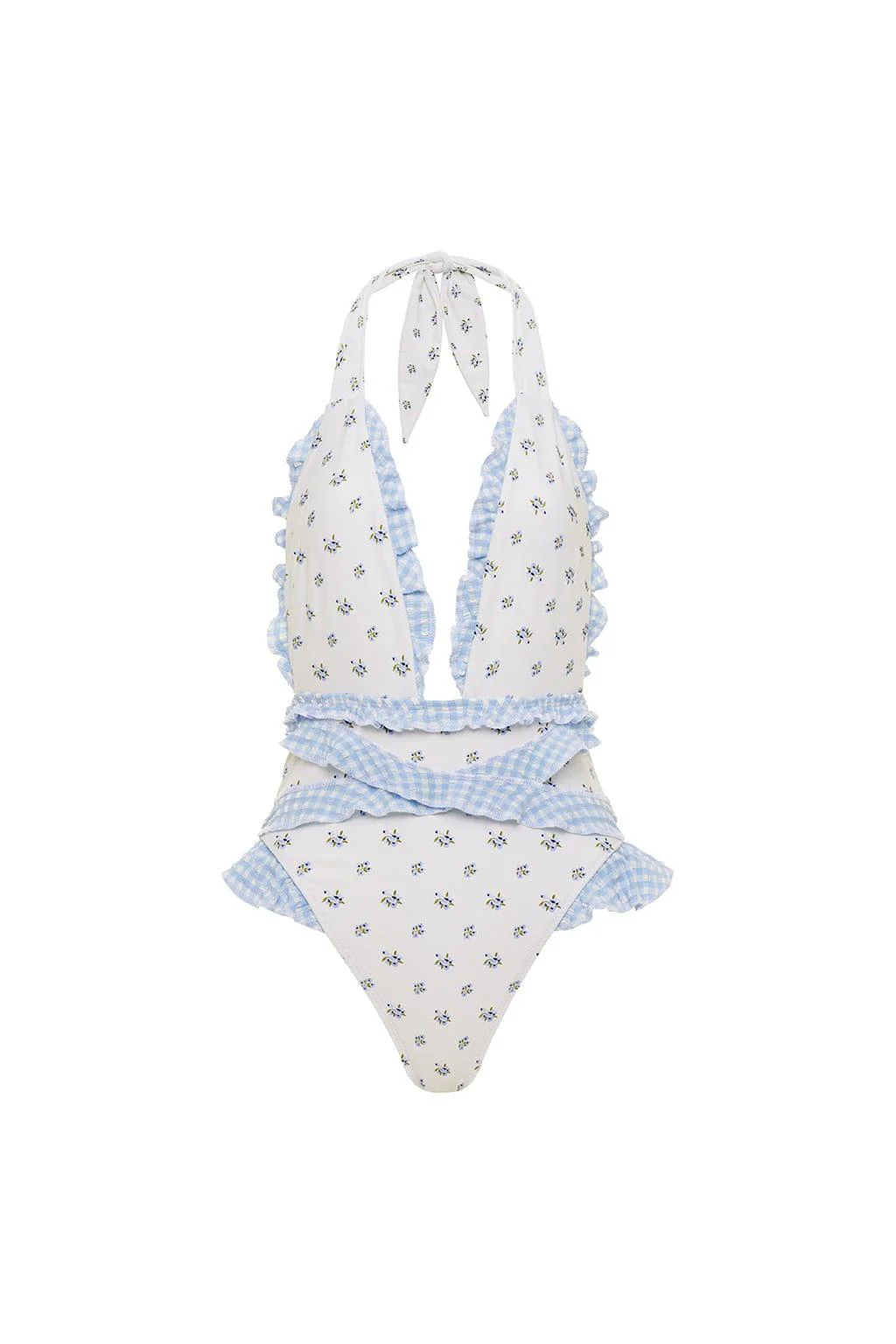 Heidi Floral Tropez Ruffle Edge One-Piece - Image 2