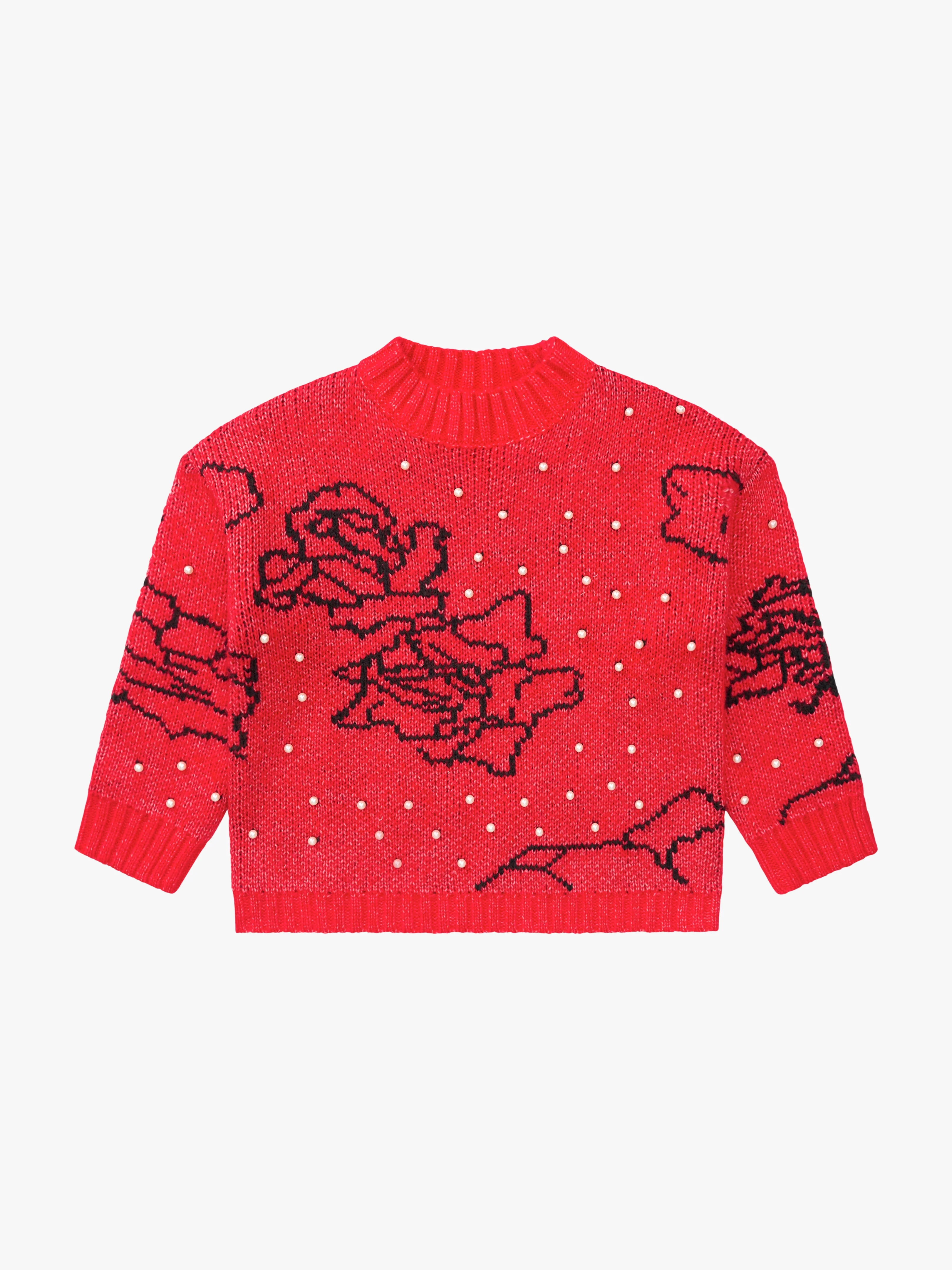 Iris Pearl Sweater - Rose Dot Red - Image 2