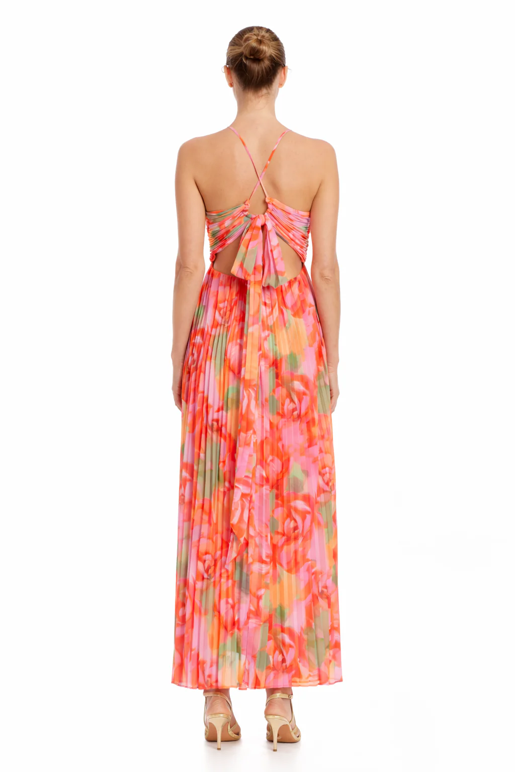 Nelle Floral Print Pleated Maxi Dress - Image 3