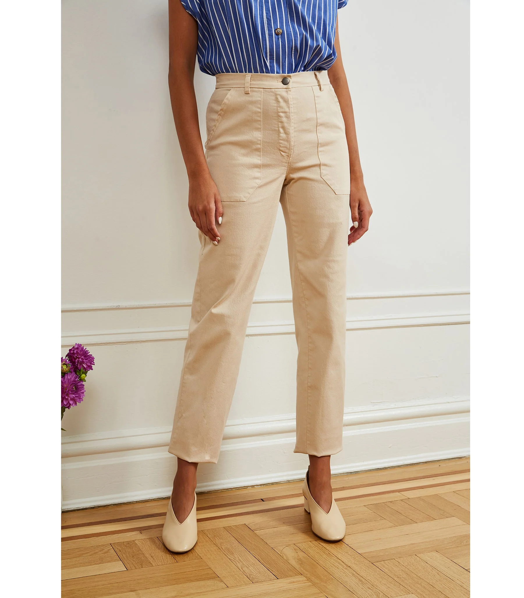 James Straight-Leg Work Pant - Sand - Image 3