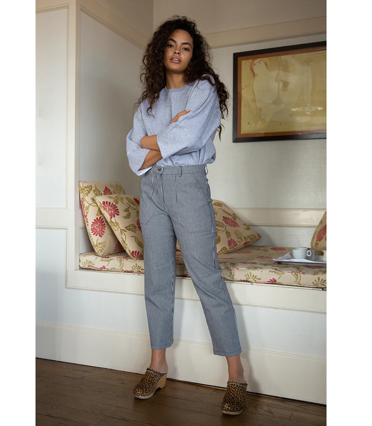 James Straight-Leg Work Pant - Stripe - Image 3