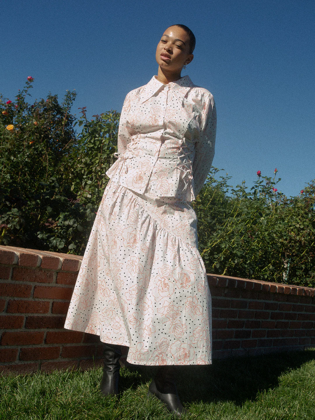 Jasper Button Up - Rose Dot White - Image 7
