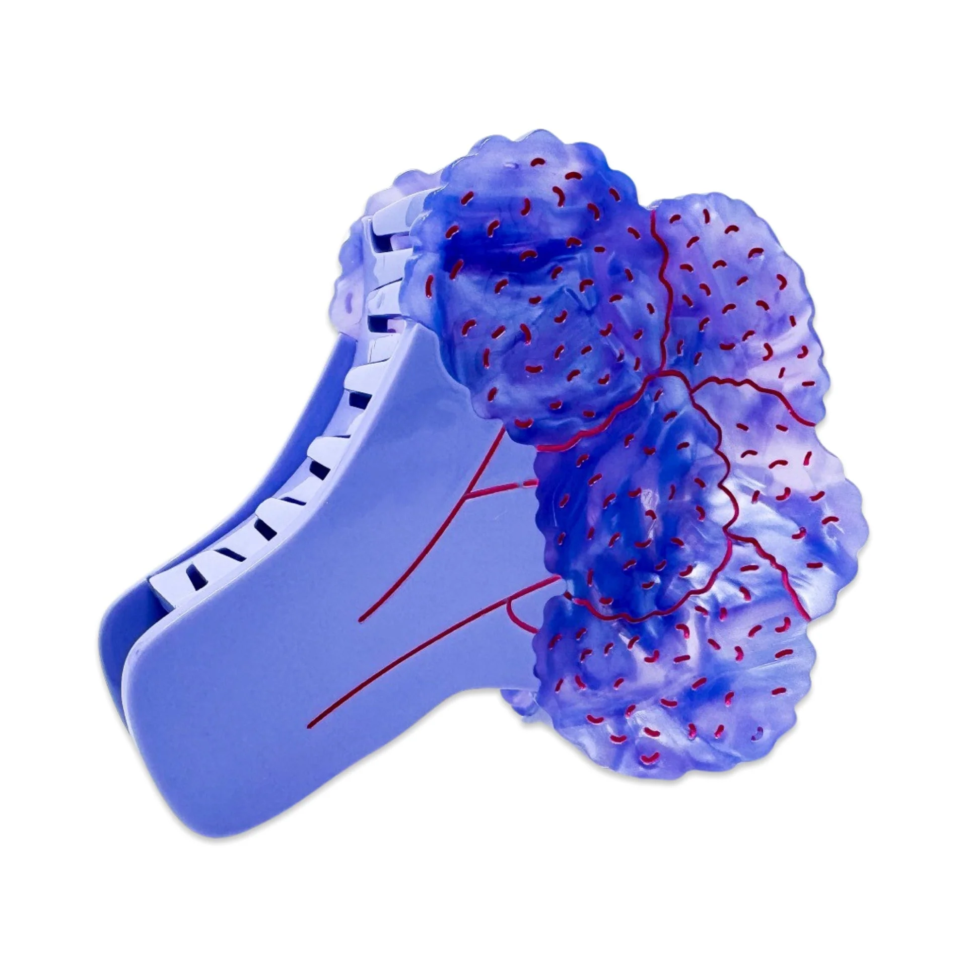 Large Purple Cauliflower Hair Claw Clip - Image 3