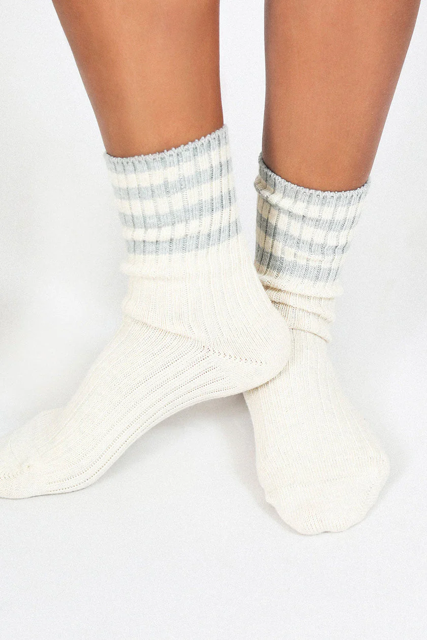 Lexi Crew Sock - Heather White