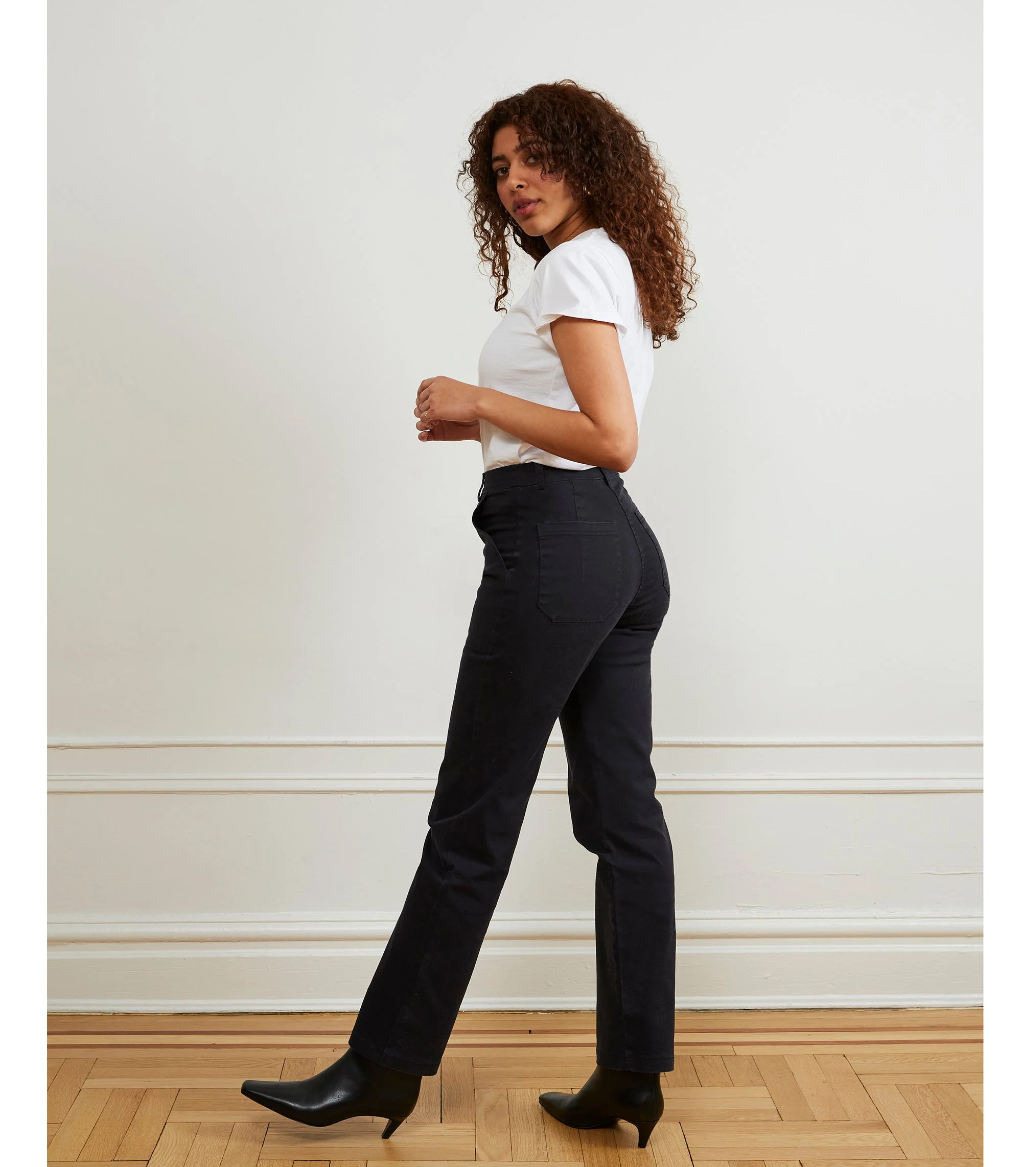 Long James Straight-Leg Work Pant - Black - Image 2