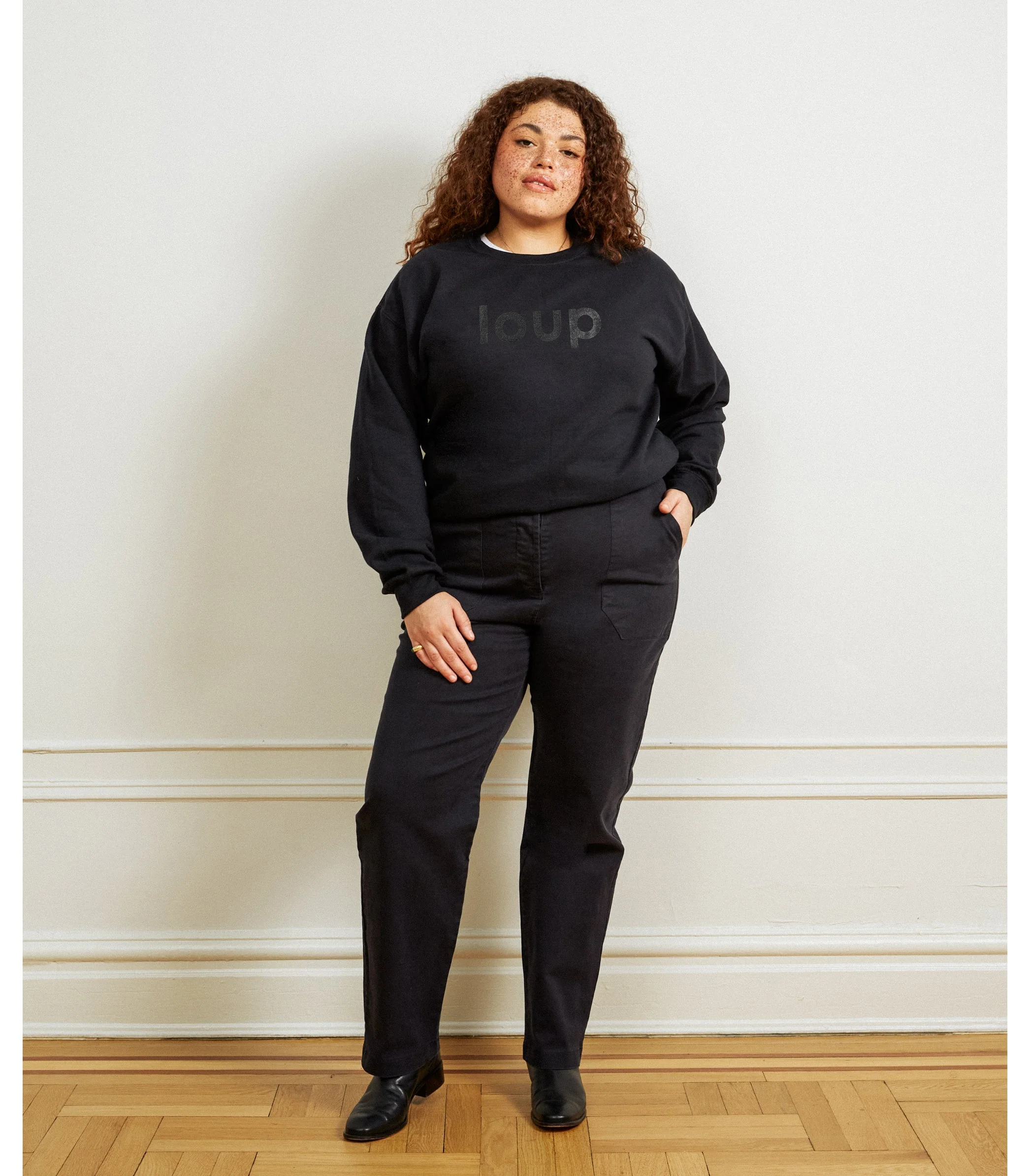 Long James Straight-Leg Work Pant - Black - Image 7