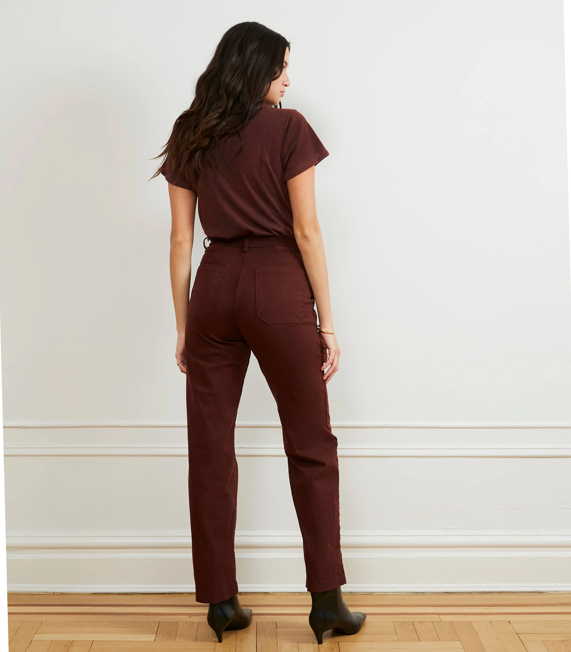 Long James Straight-Leg Work Pant - Coffee - Image 2