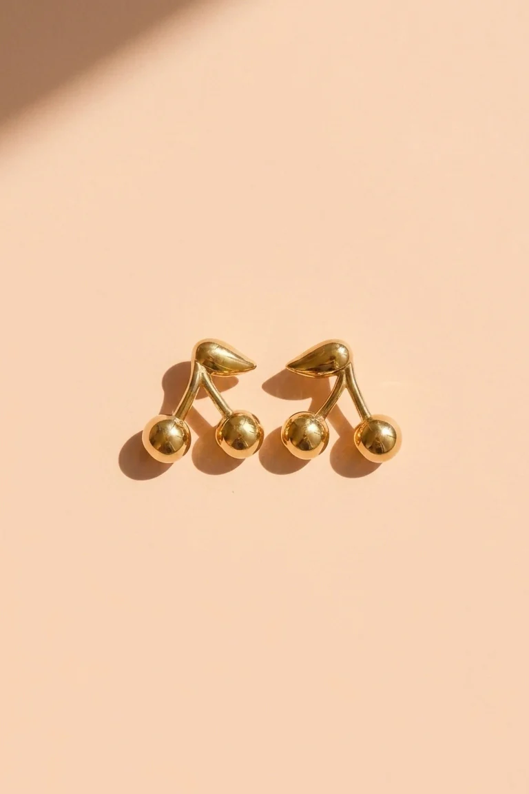 Maraschino Studs - 18k Gold Plated - Image 2