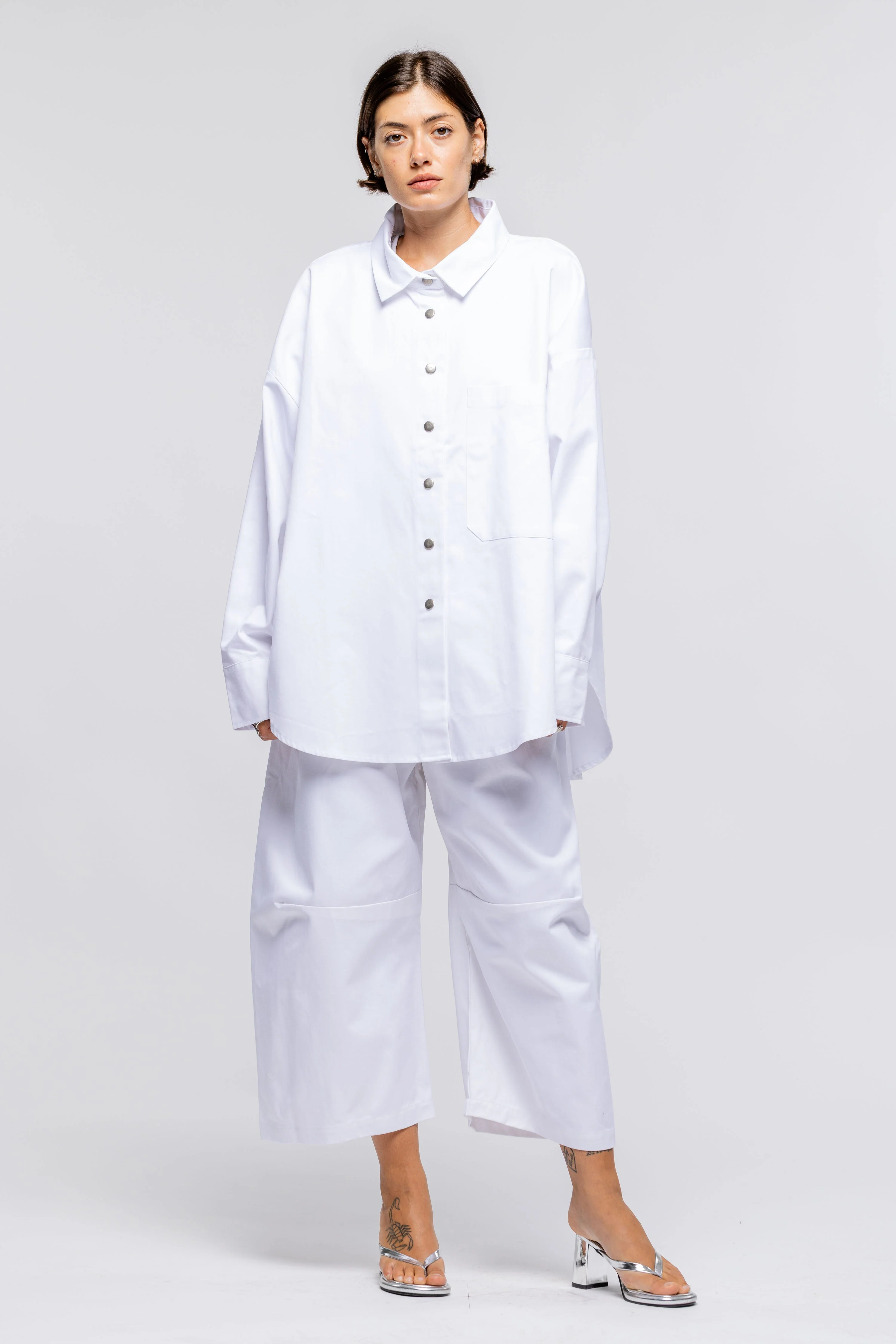 Martin Shirt Jacket White - Image 3