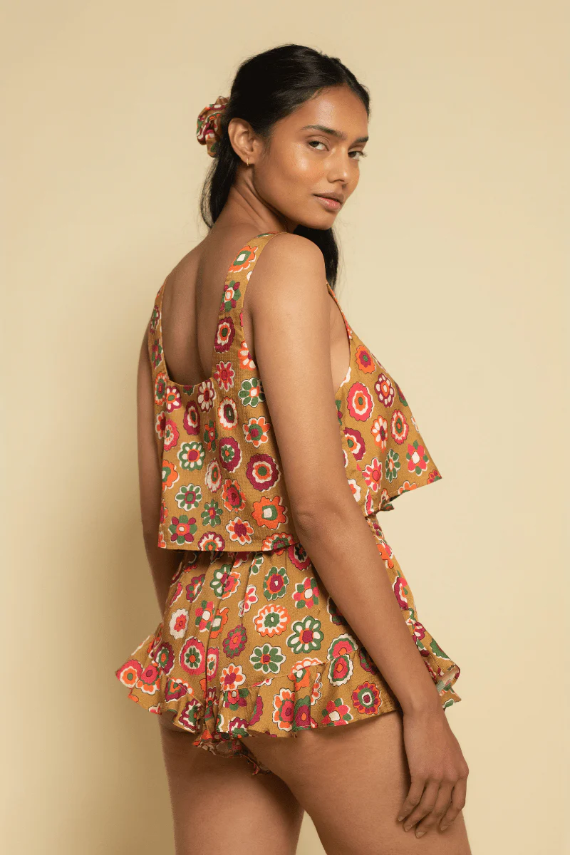 Mazzy Floral Silk Boho Short - Image 5
