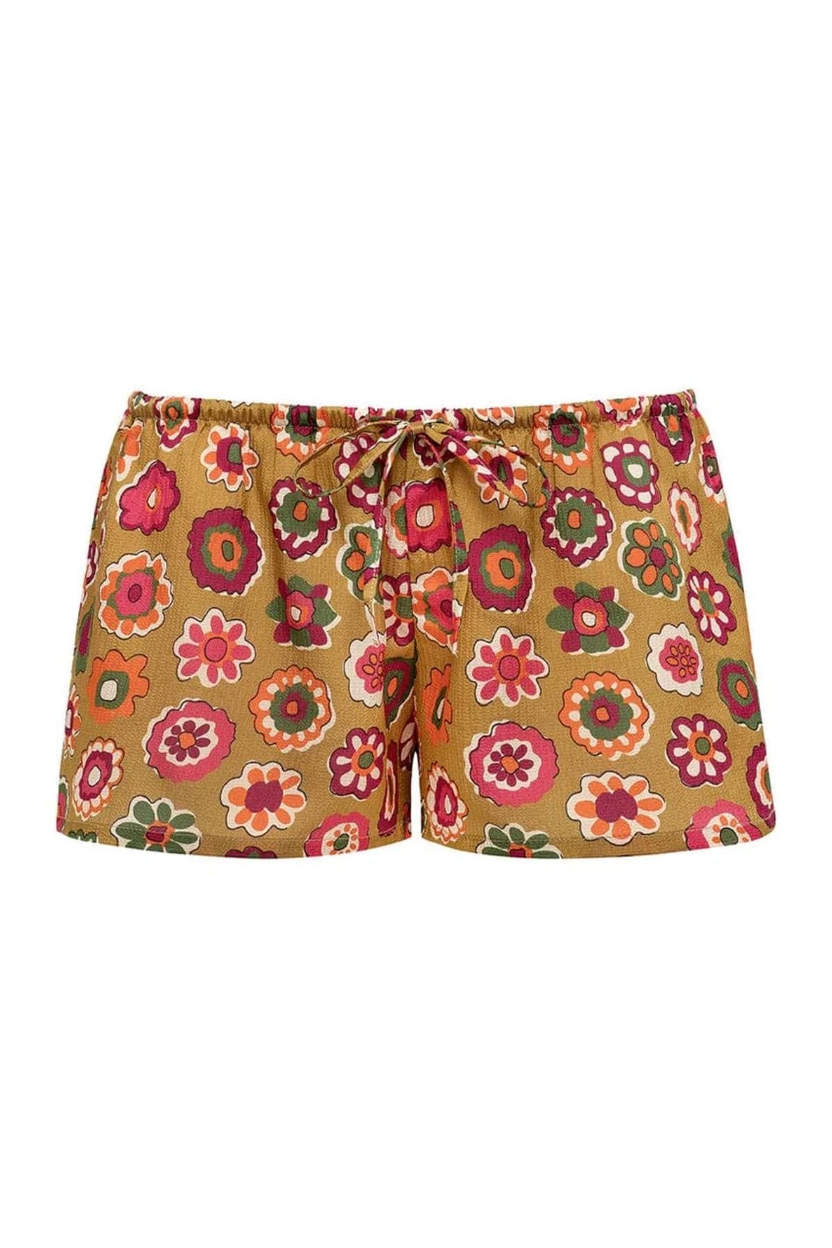 Mazzy Floral Silk Low-Rise Drawstring Short - Image 2