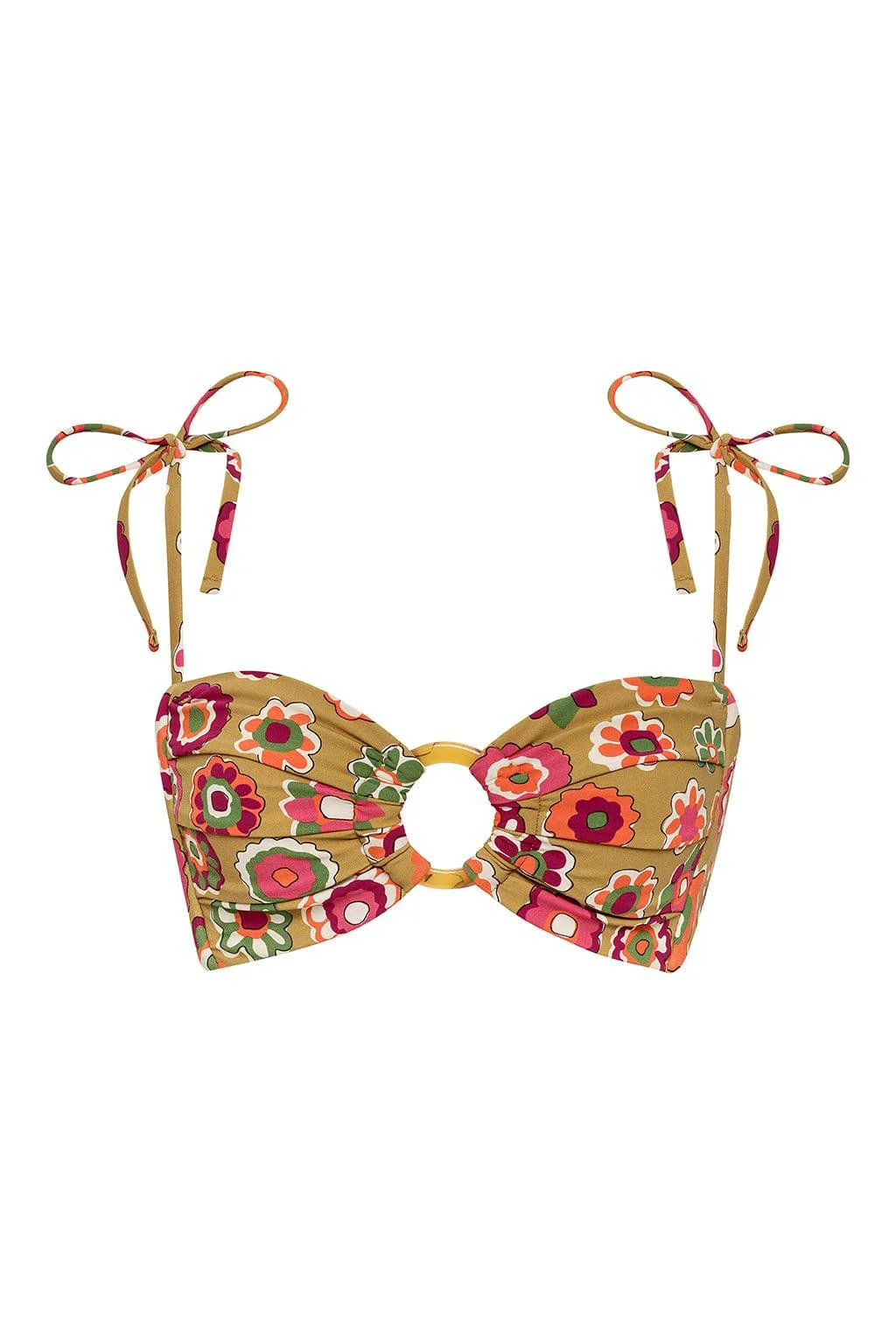 Mazzy Floral Tori Ties Bandeau Bikini Top - Image 4